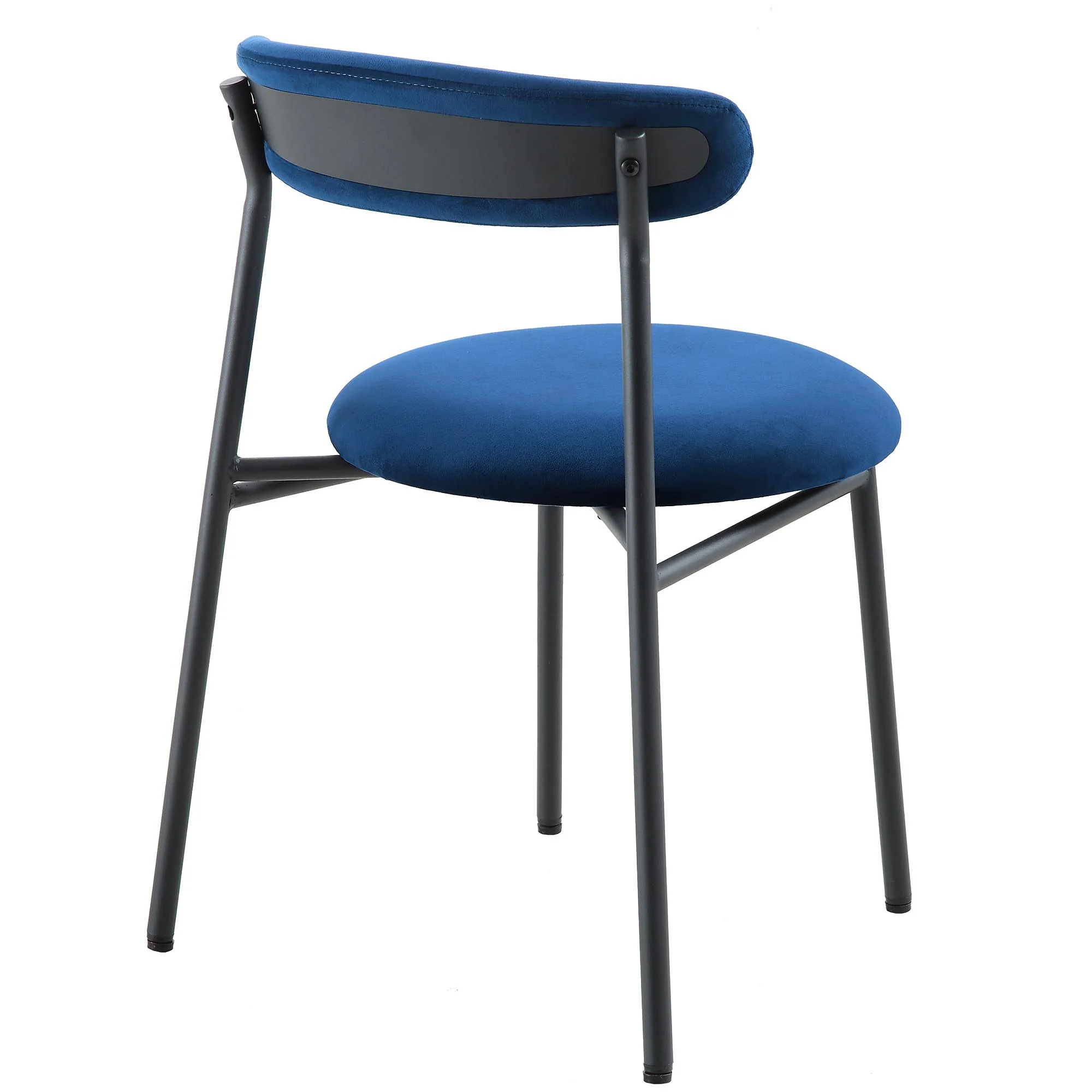 Donna Set of 2 Navy Blue Velvet Dining Chairs - Image 7