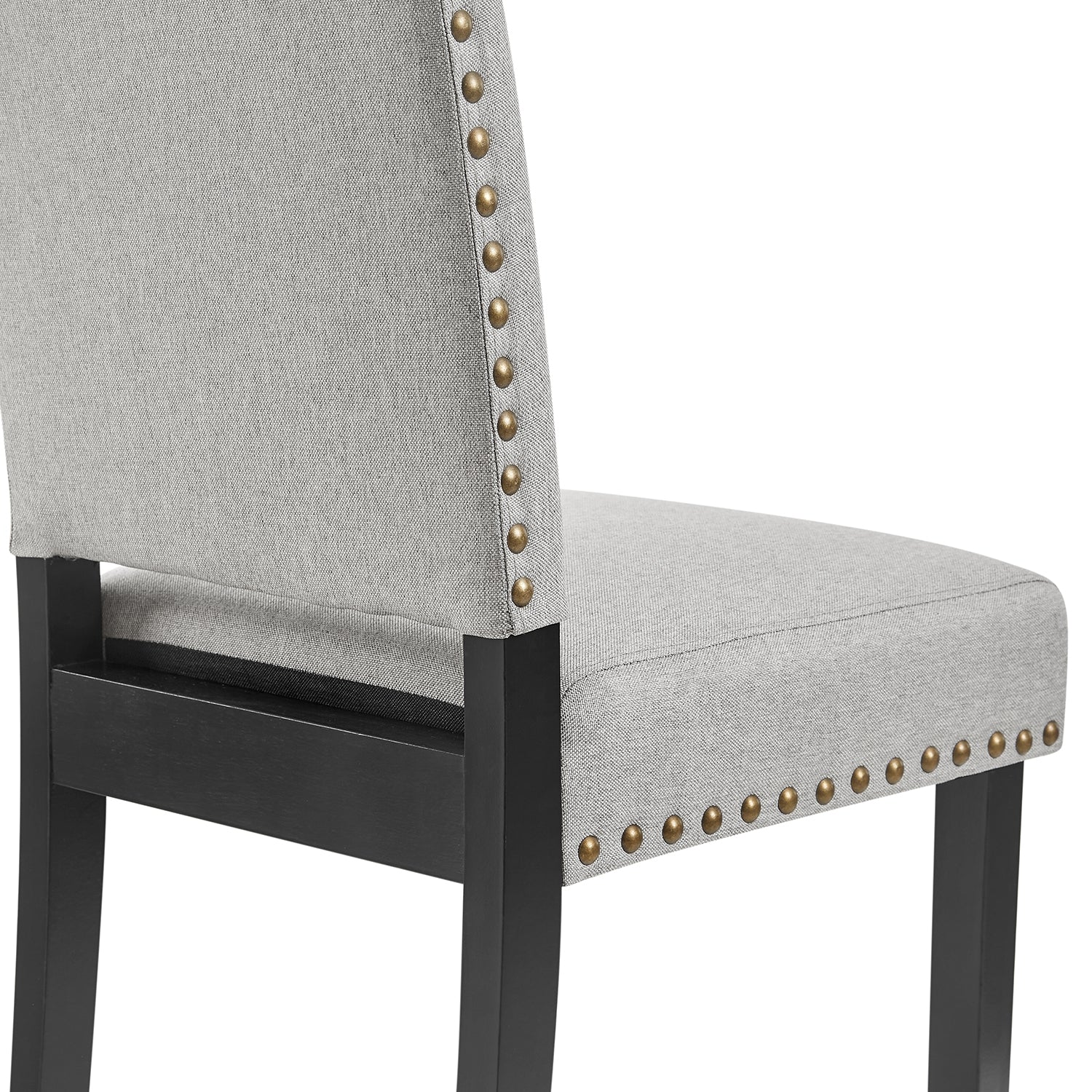 Draycott Set of 2 Grey Fabric Dining Chairs - Image 10