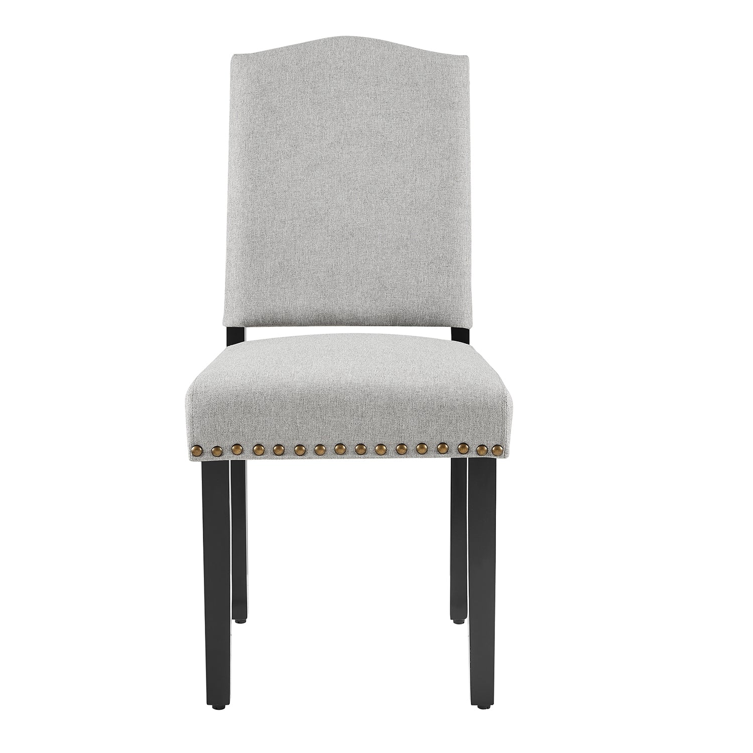 Draycott Set of 2 Grey Fabric Dining Chairs - Image 5