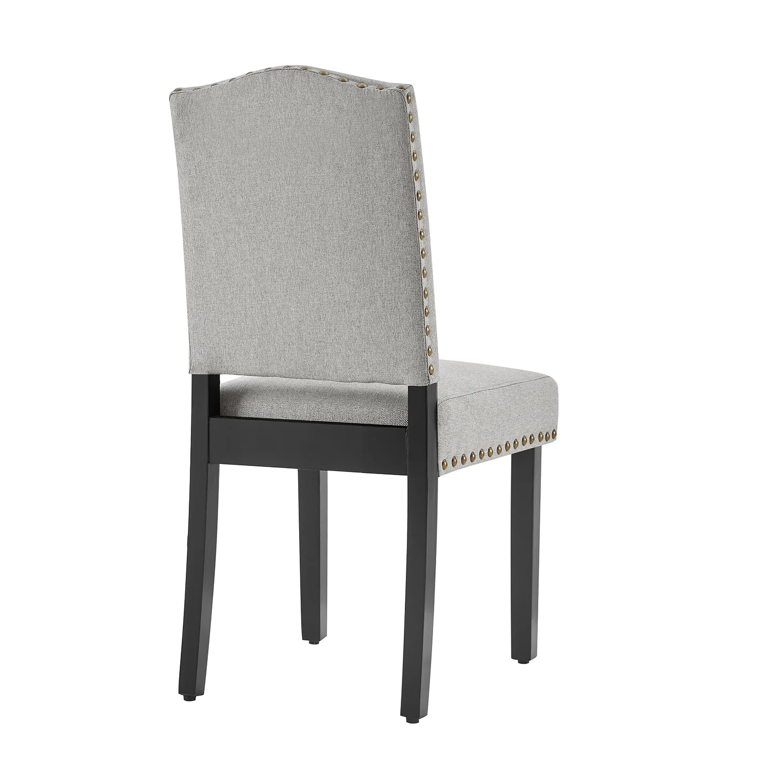 Draycott Set of 2 Grey Fabric Dining Chairs - Image 7