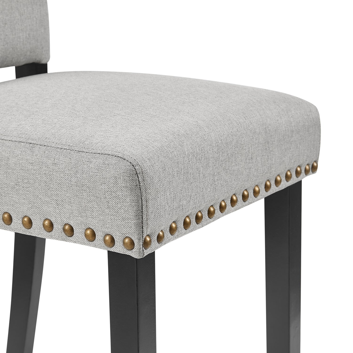 Draycott Set of 2 Grey Fabric Dining Chairs - Image 9