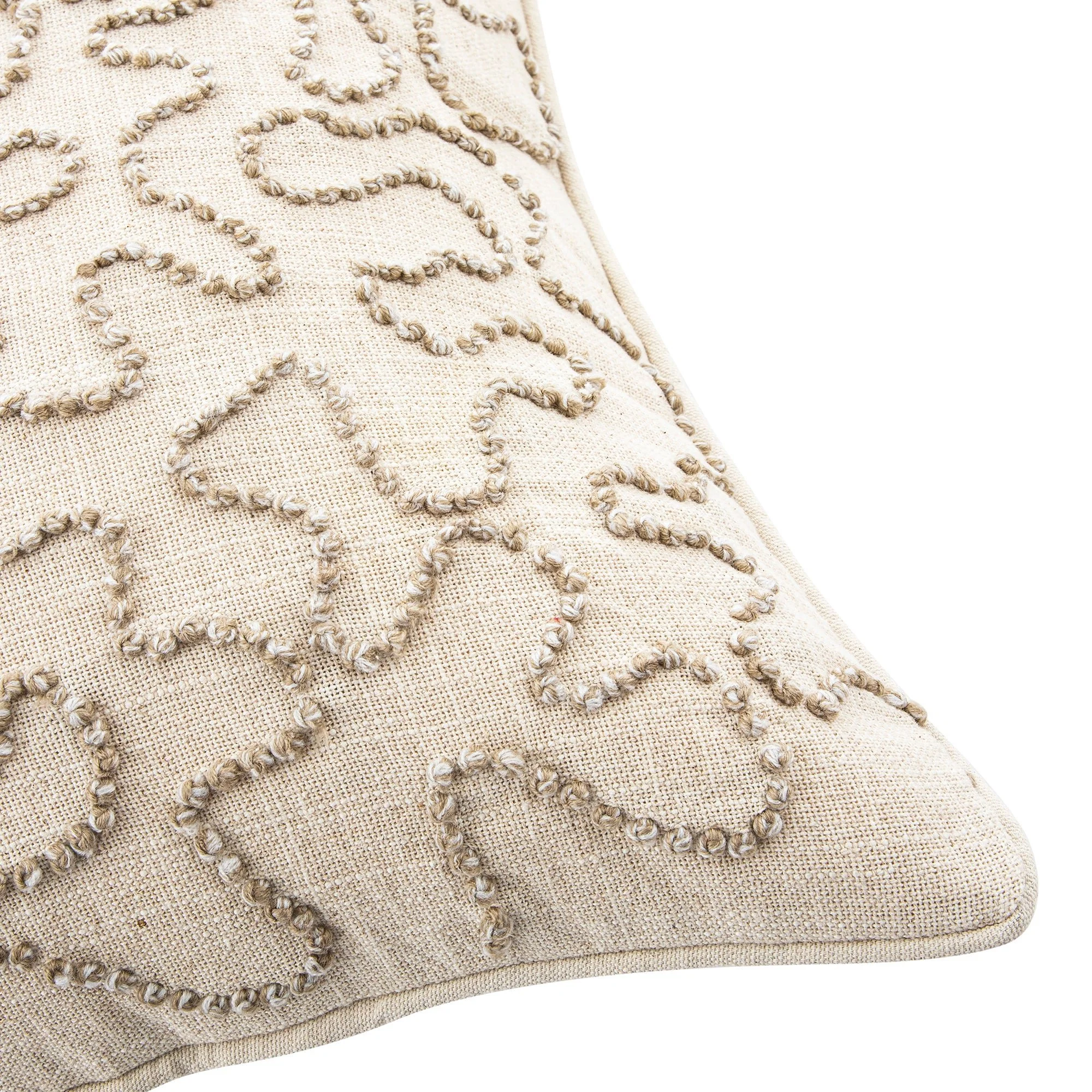 Dulcie Cream Wool French Knot Cushion - Image 3