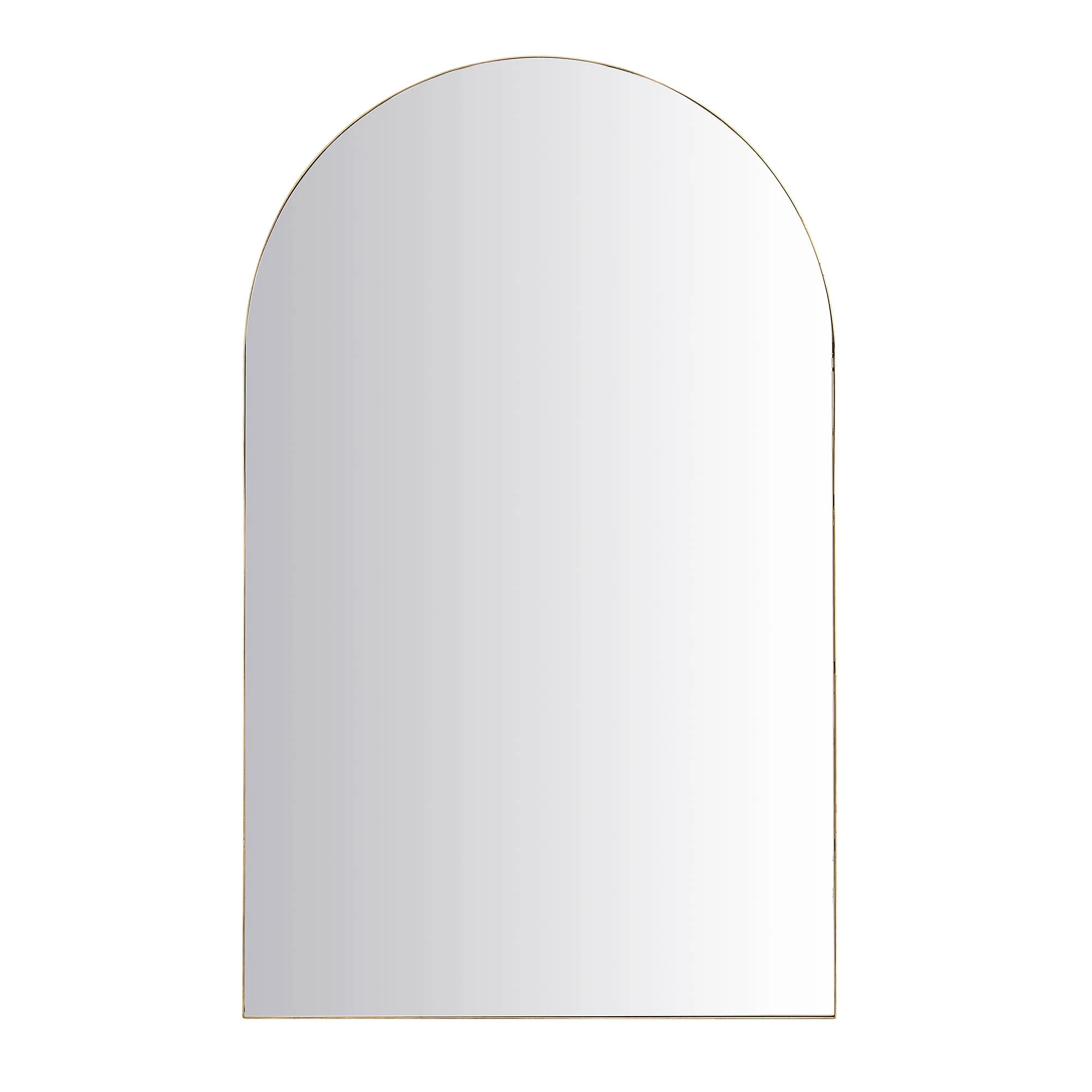 Eden Arched Full Length Metal Frame Mirror 180 x 110 cm, Antique Gold Effect - Image 3