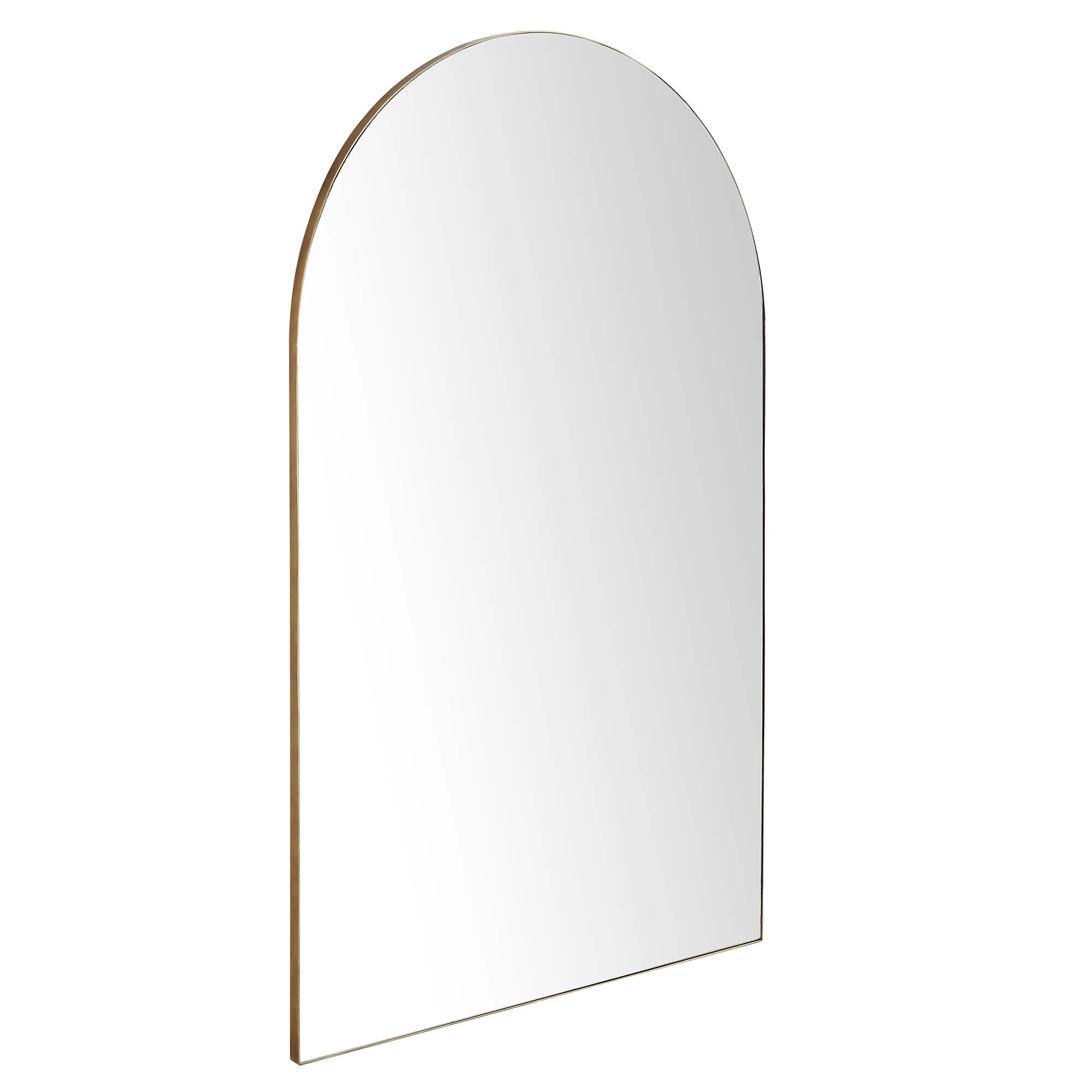 Eden Arched Full Length Metal Frame Mirror 180 x 110 cm, Antique Gold Effect - Image 4