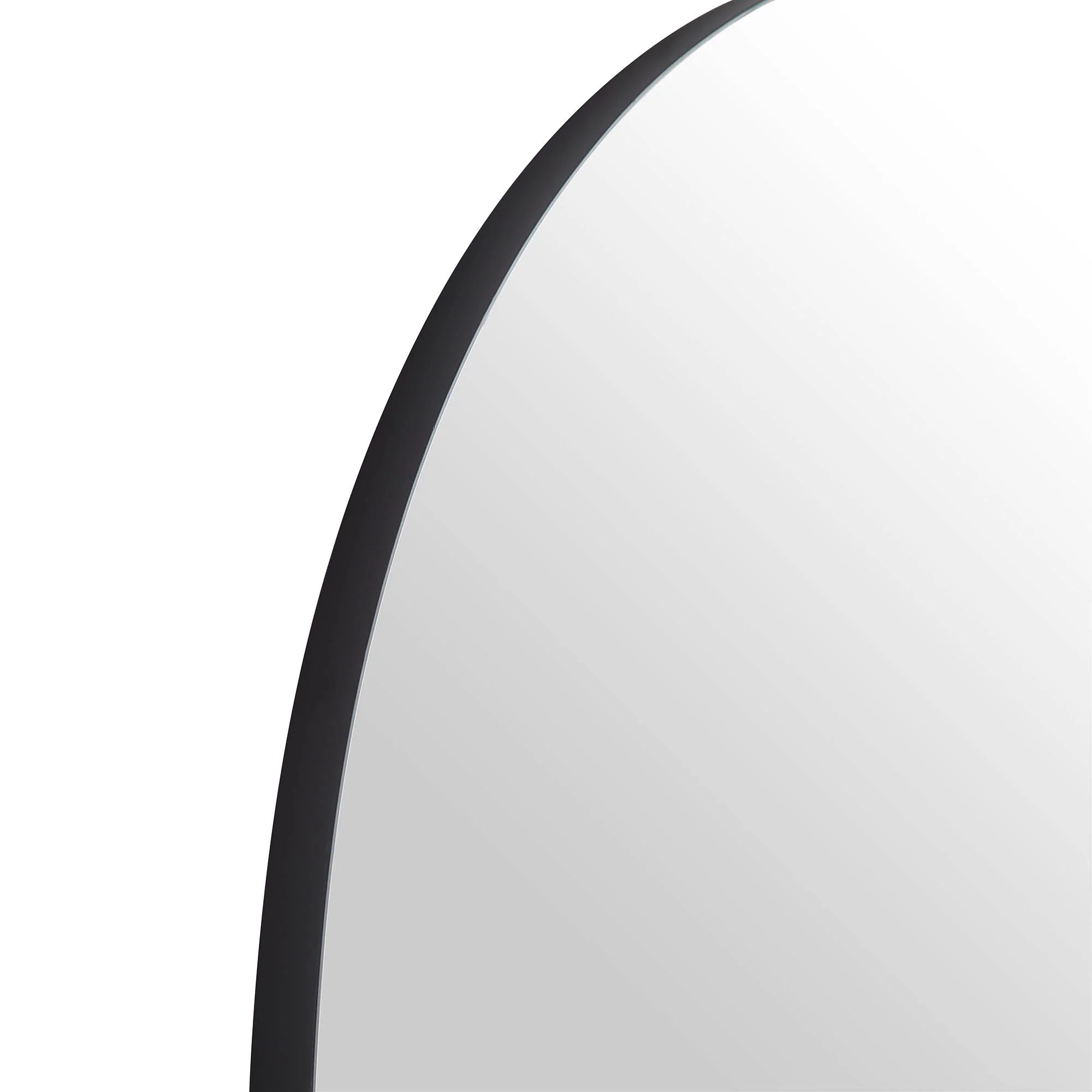Eden Arched Full Length Metal Frame Mirror 180 x 110 cm, Black - Image 6