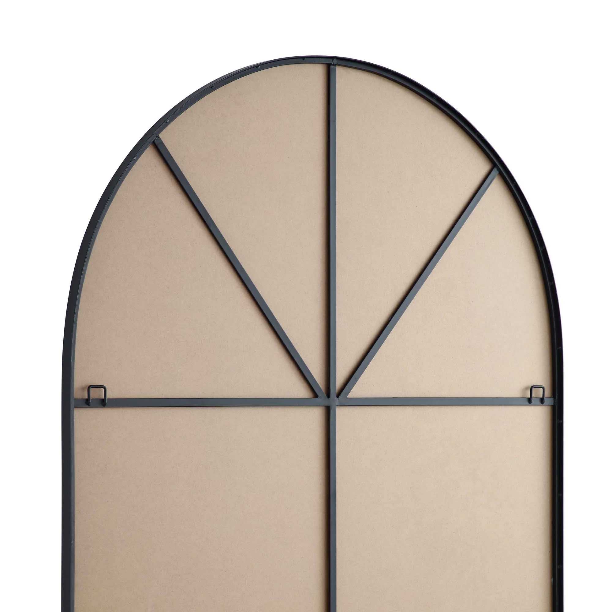 Eden Arched Full Length Metal Frame Mirror 180 x 110 cm, Black - Image 8