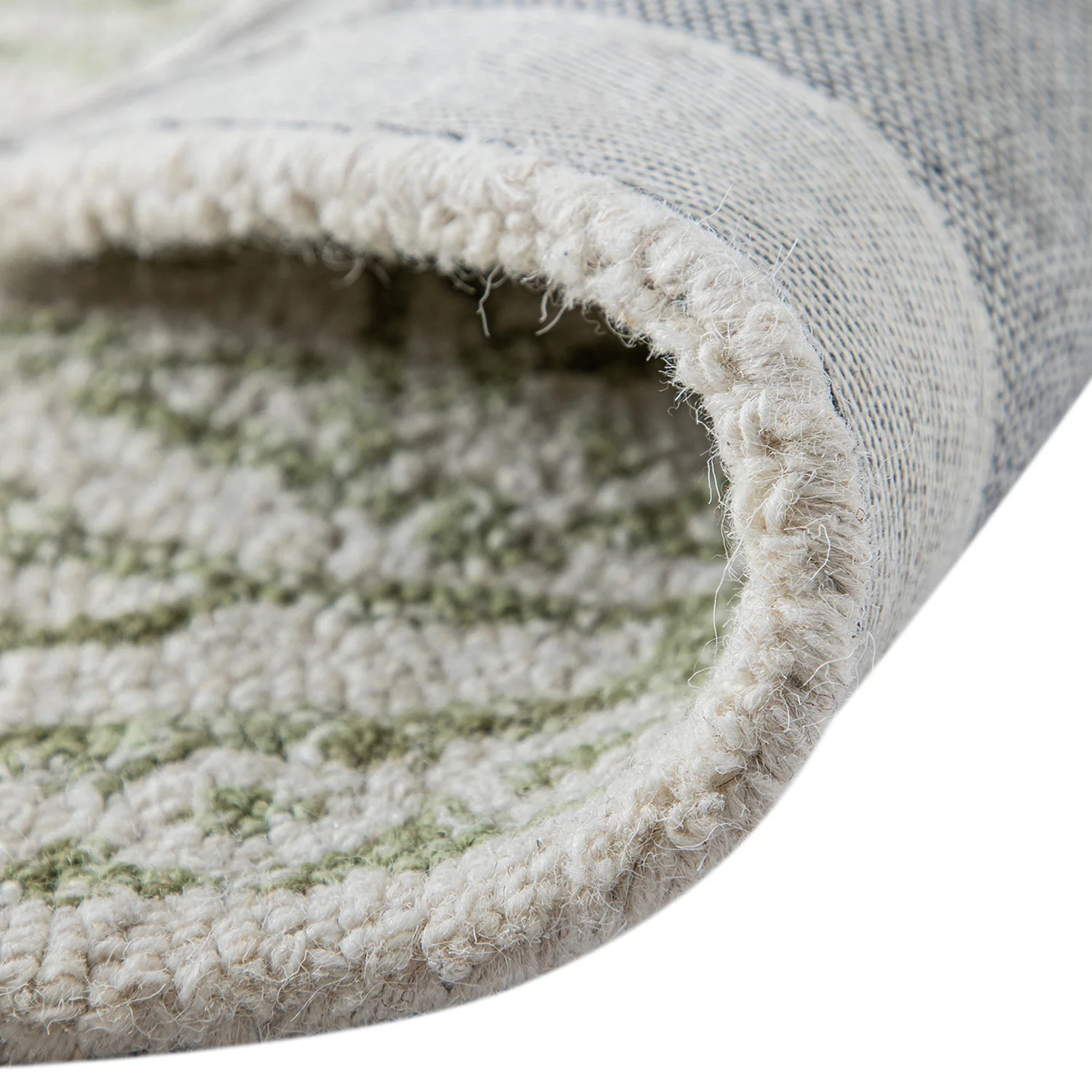 Eden Green Leaf Traditional Hand Tufted Wool Rug - Image 5