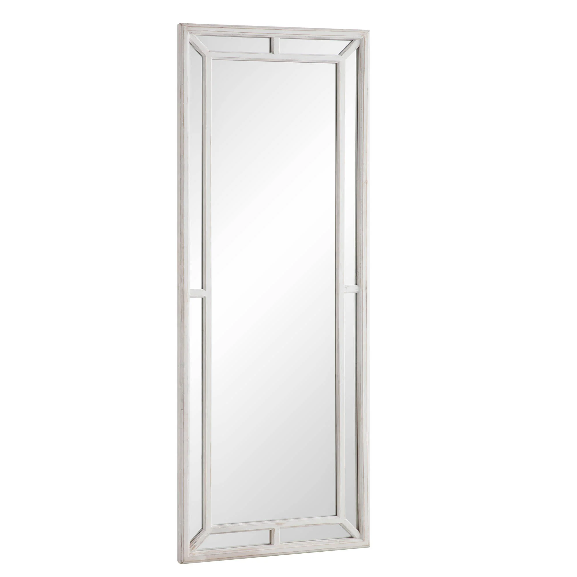 Edgeworth Washed White Full Length Wooden Frame Window Mirror 160 x 60 cm - Image 4