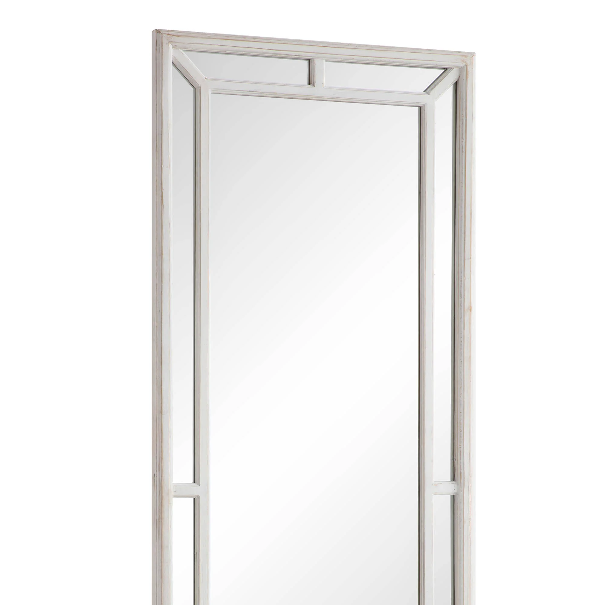 Edgeworth Washed White Full Length Wooden Frame Window Mirror 160 x 60 cm - Image 6