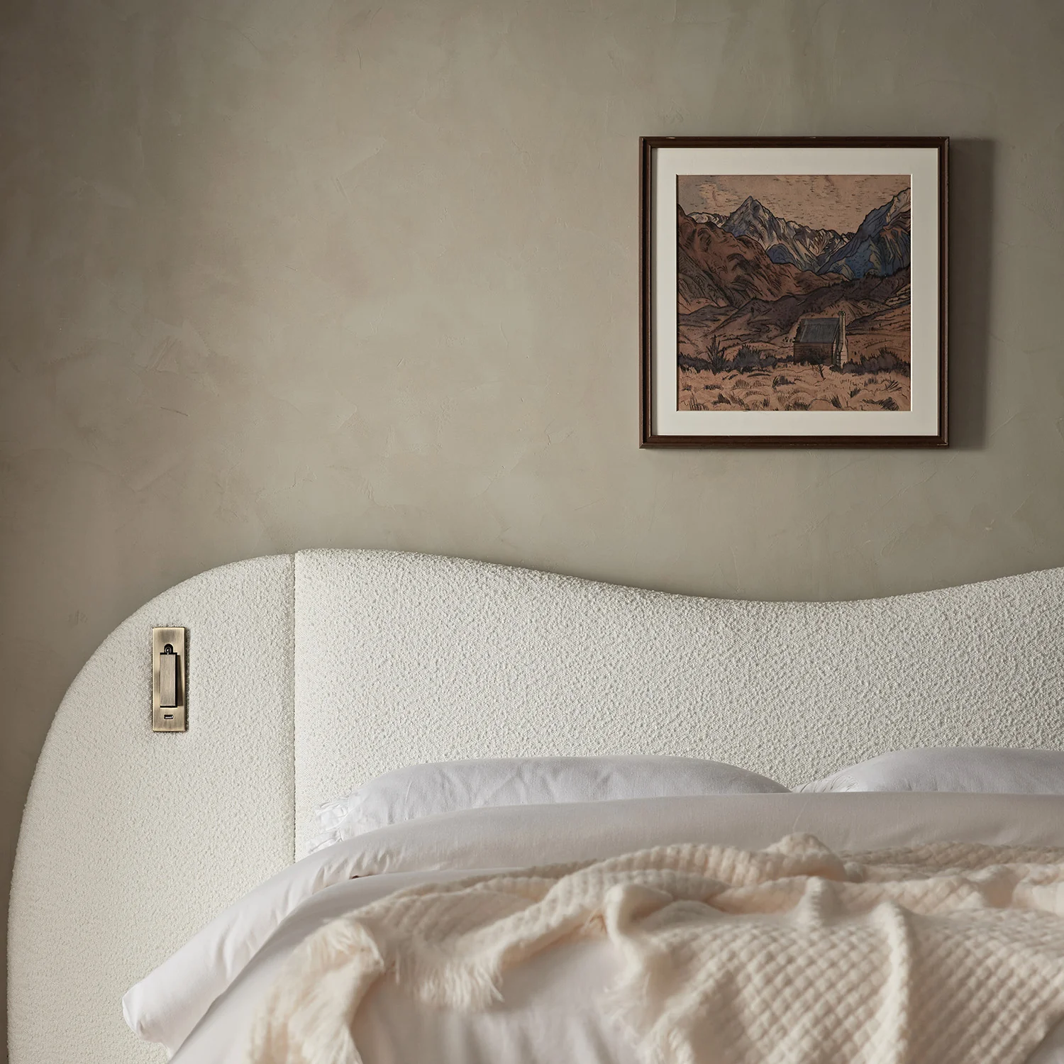 Egerie Extended Headboard Ottoman Storage Bed, Beige Boucle - Image 10