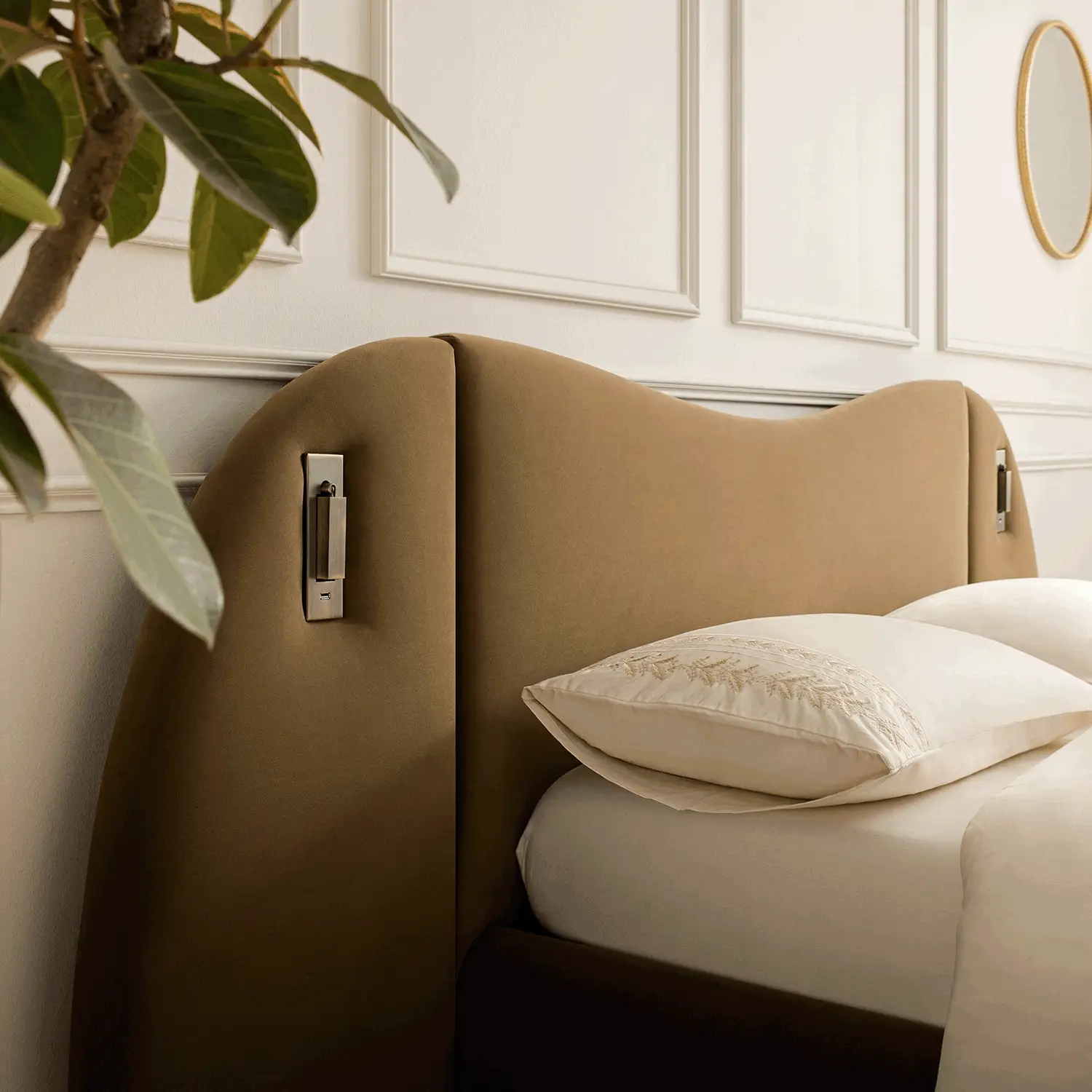 Egerie Extended Headboard Ottoman Storage Bed, Hazel Velvet - Image 4