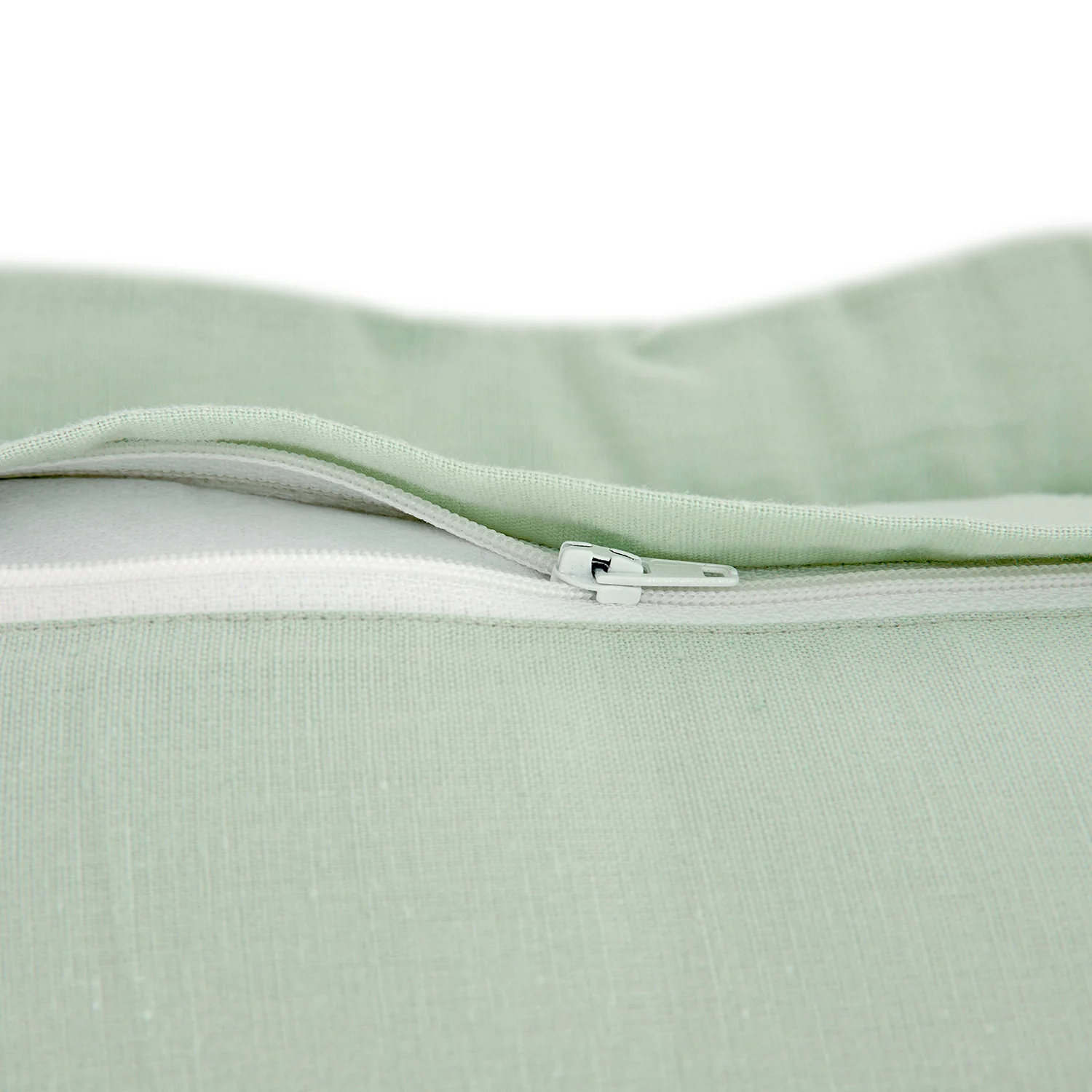 Elodie Seafoam Green Floral Embroidered Quilted Linen Blend Continental Square Pillowcases - Pair - Image 5