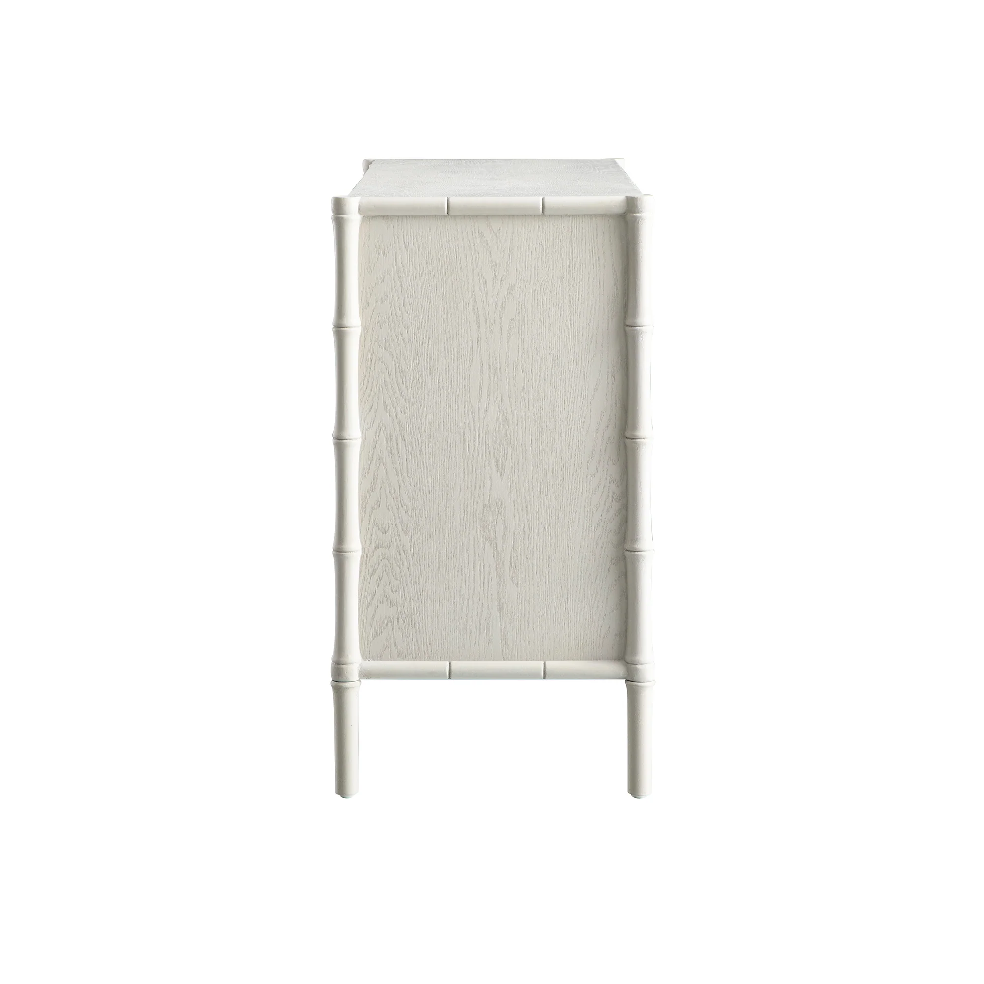 Elstowe Faux Bamboo 1-Door 3-Drawer Sideboard, Shaded White - Image 11