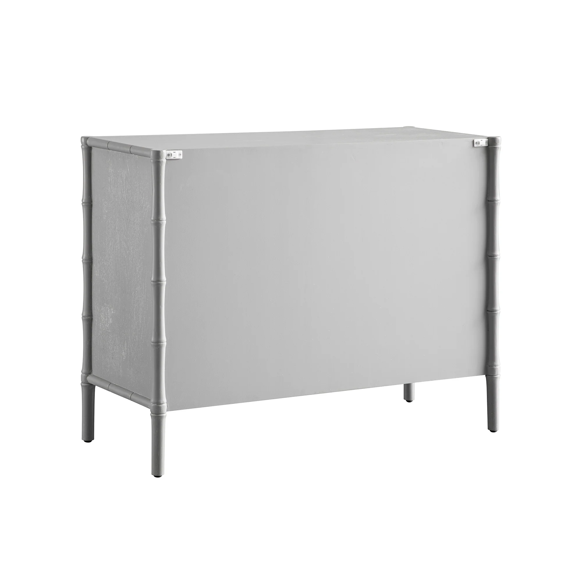 Elstowe Faux Bamboo 1-Door 3-Drawer Sideboard, Warm Grey - Image 6
