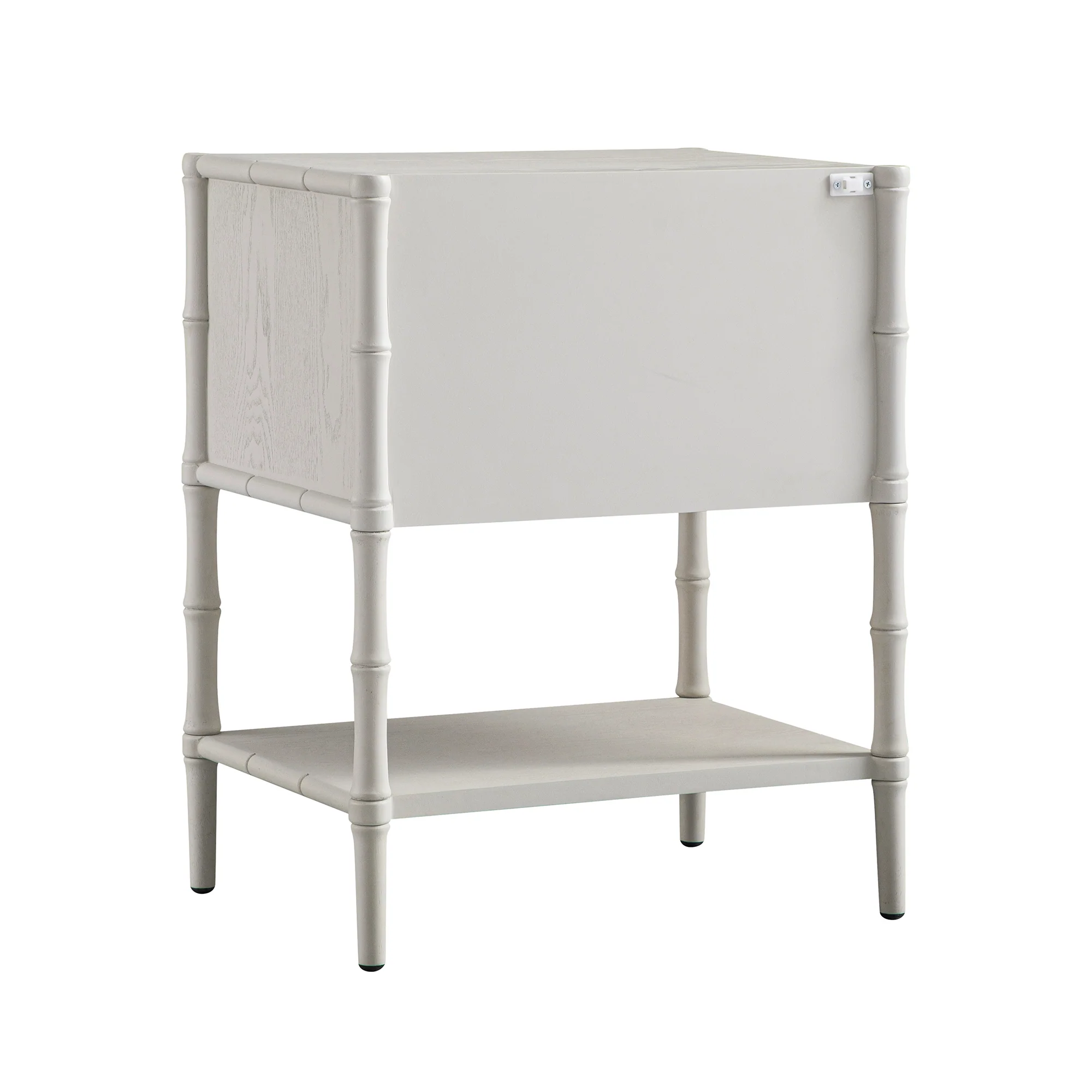 Elstowe Faux Bamboo 2-Drawer Bedside Table, Shaded White - Image 11