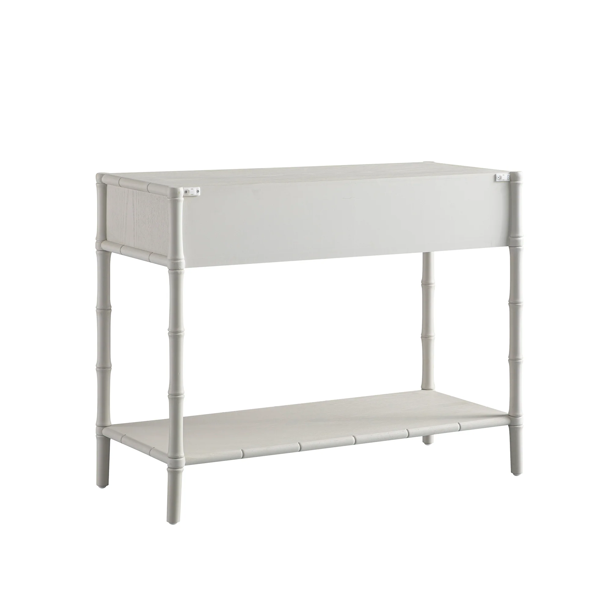 Elstowe Faux Bamboo 2-Drawer Console Table, Shaded White - Image 11
