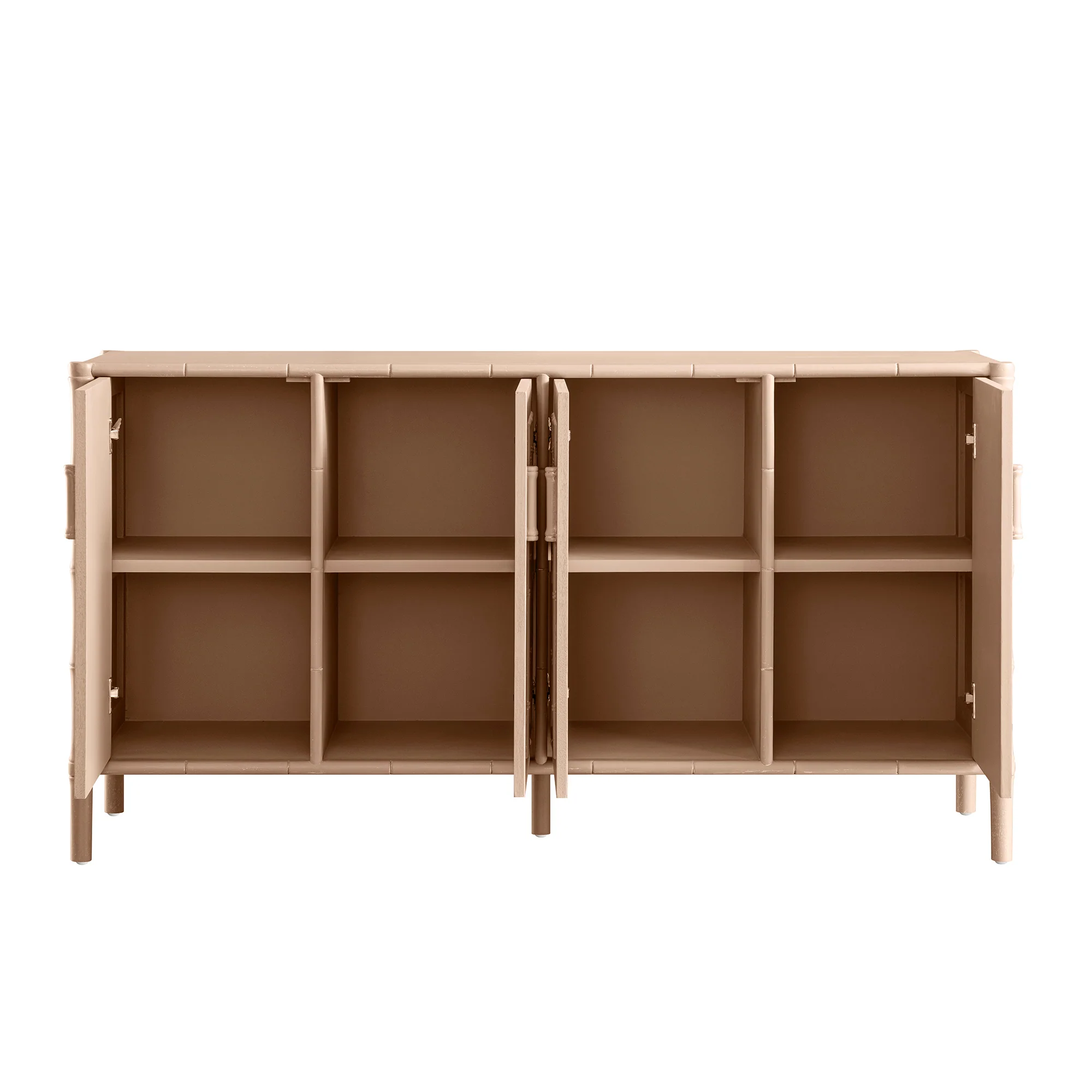Elstowe Faux Bamboo Large Sideboard, Nude Pink - Image 5