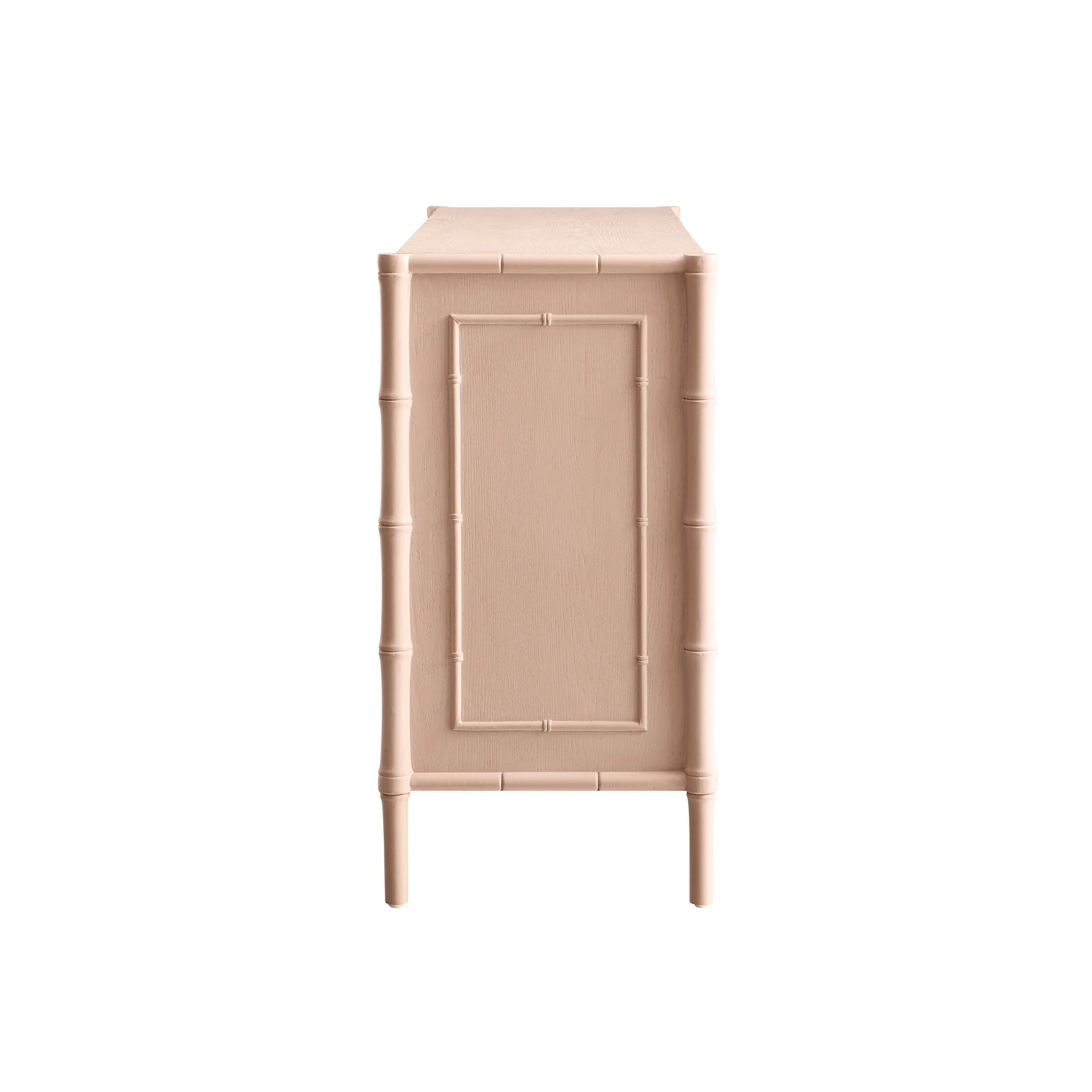 Elstowe Faux Bamboo Large Sideboard, Nude Pink - Image 7