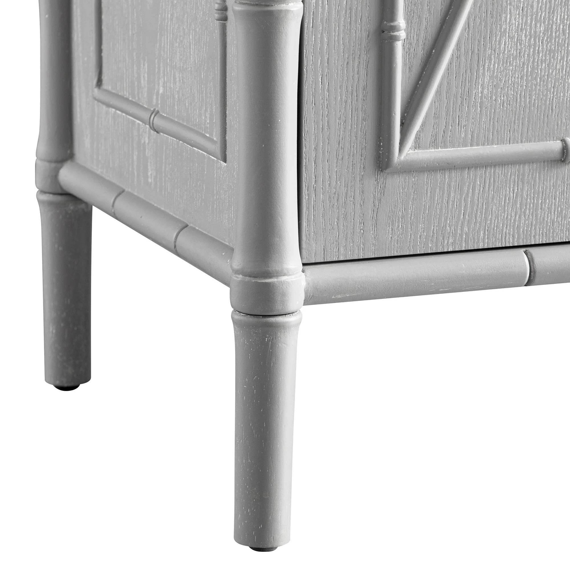 Elstowe Faux Bamboo Large Sideboard, Warm Grey - Image 17