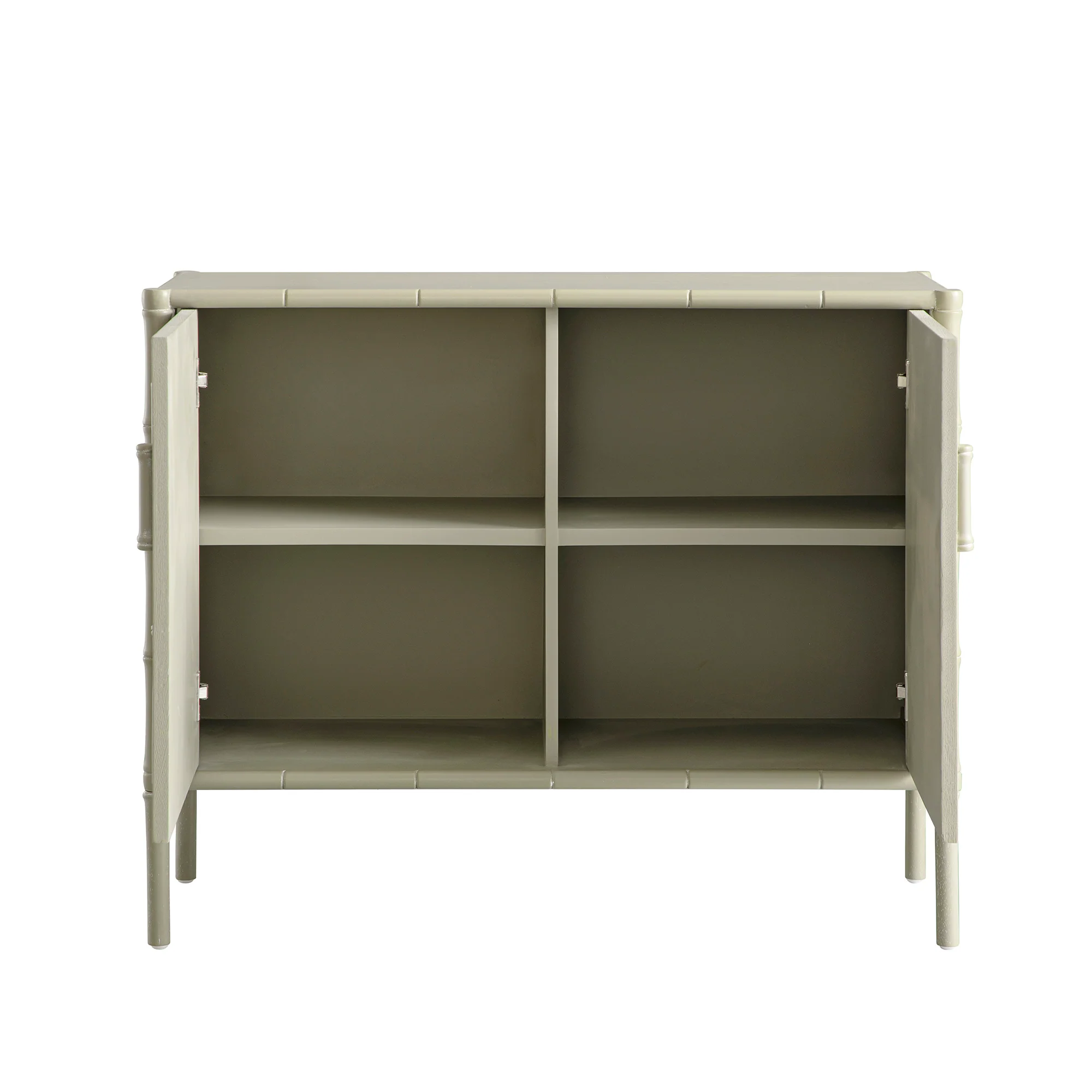 Elstowe Faux Bamboo Small Sideboard, Sage Green - Image 12