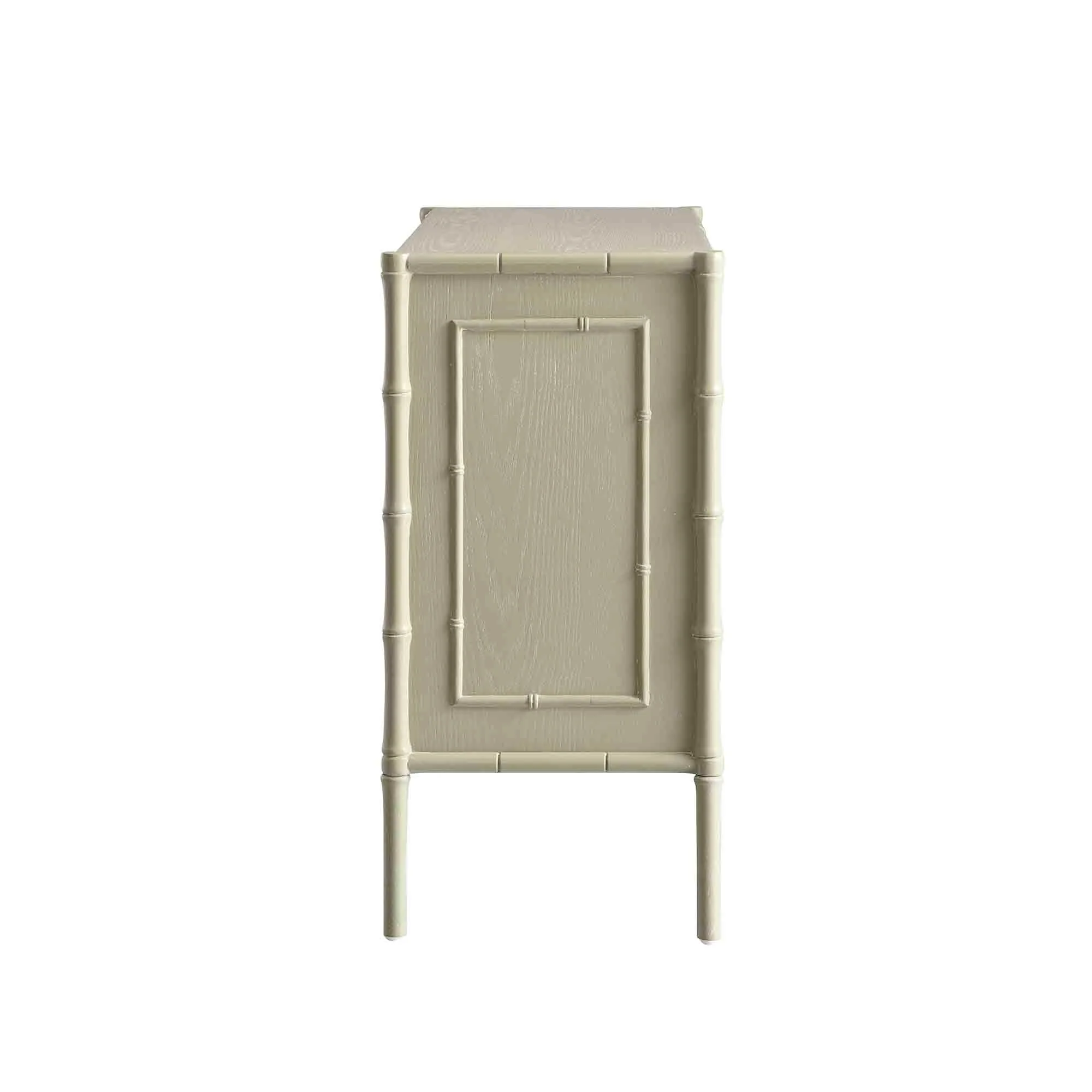 Elstowe Faux Bamboo Small Sideboard, Sage Green - Image 13