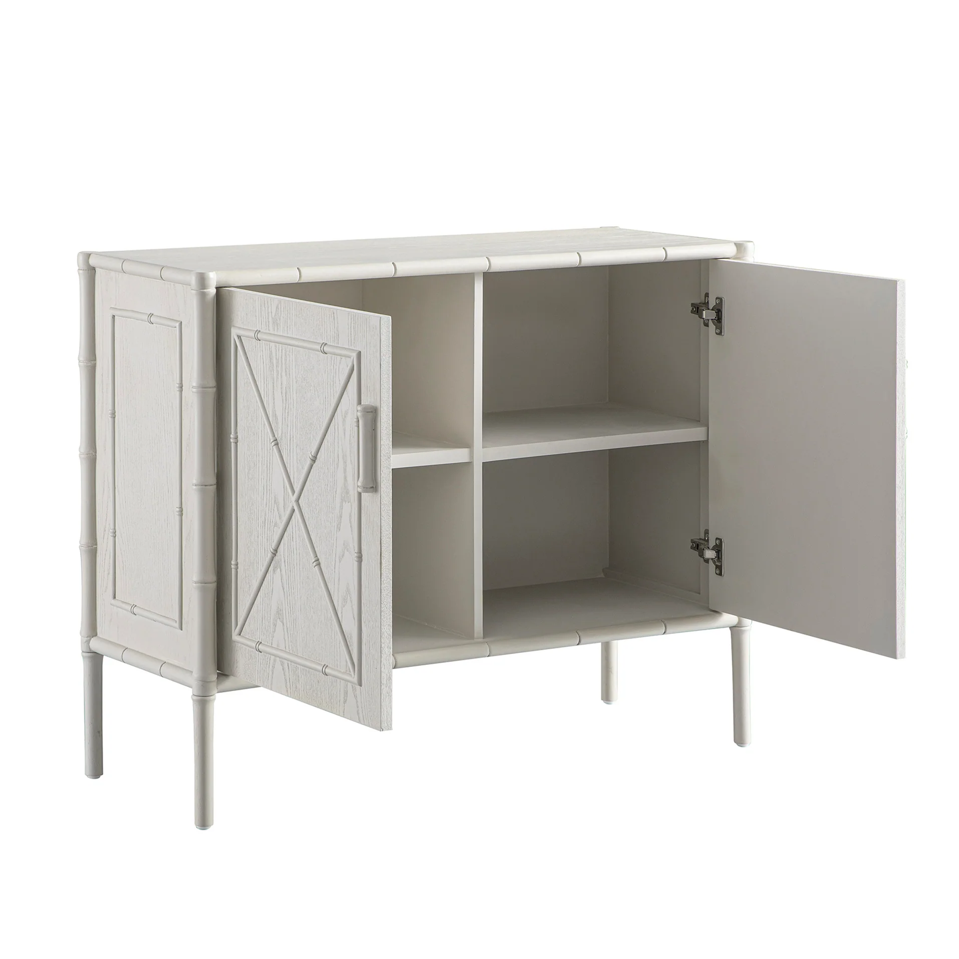 Elstowe Faux Bamboo Small Sideboard, Shaded White - Image 11