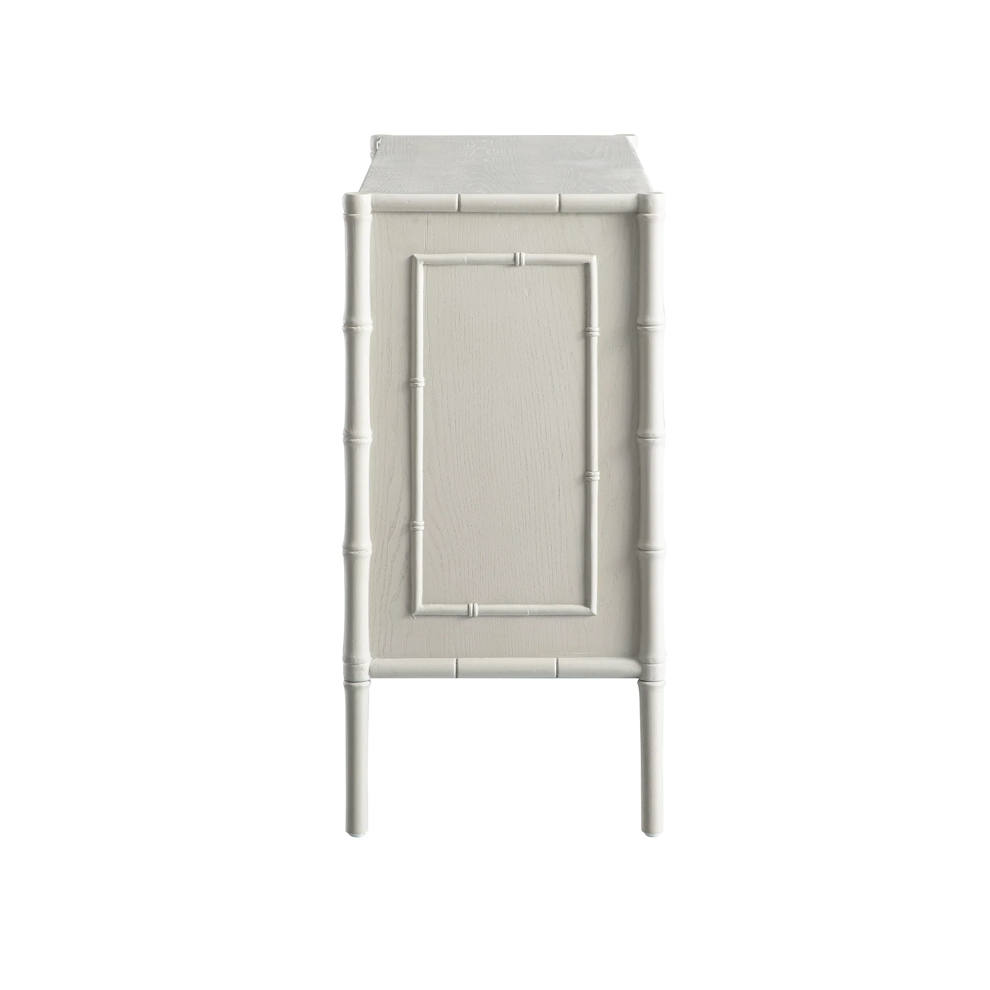 Elstowe Faux Bamboo Small Sideboard, Shaded White - Image 12
