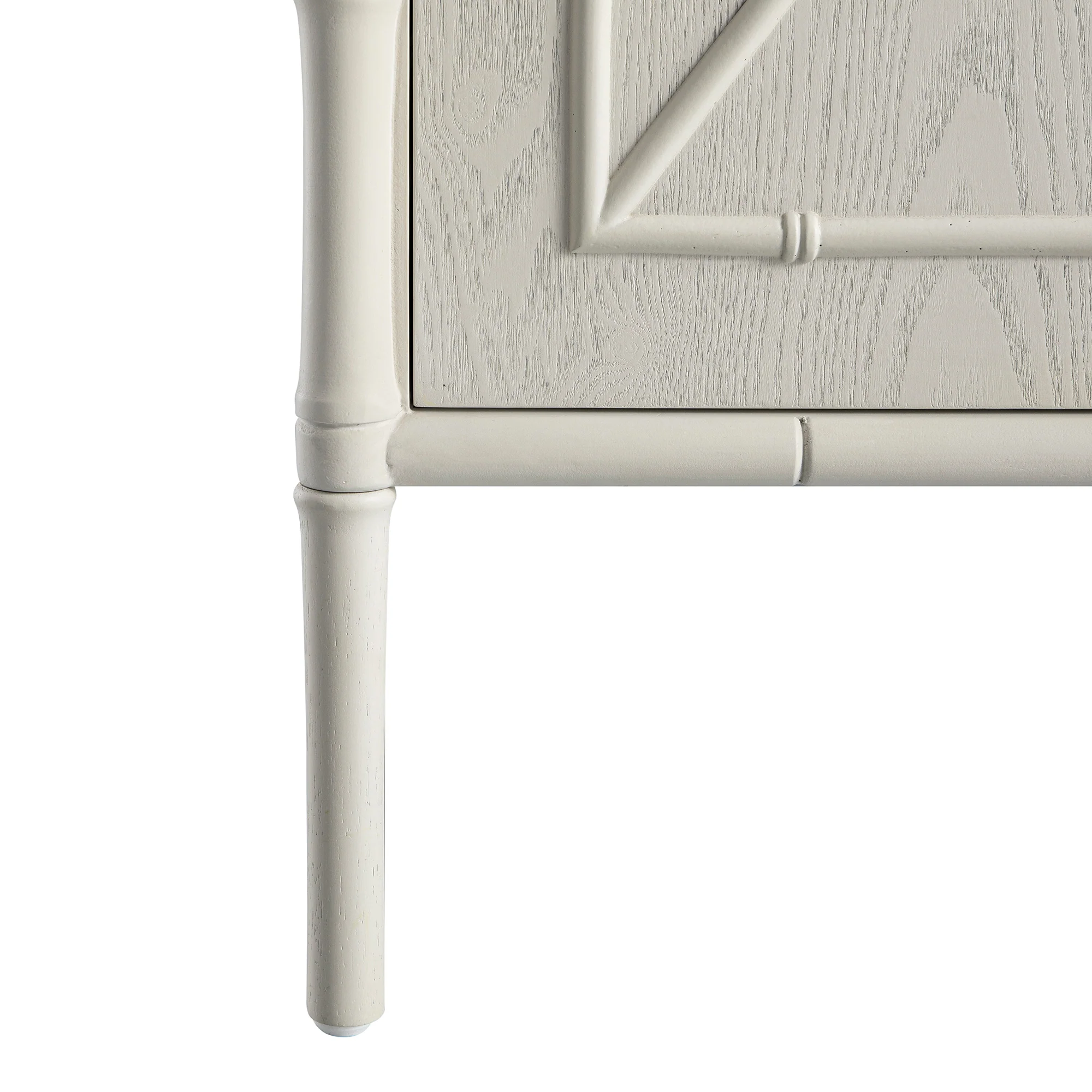 Elstowe Faux Bamboo Small Sideboard, Shaded White - Image 15