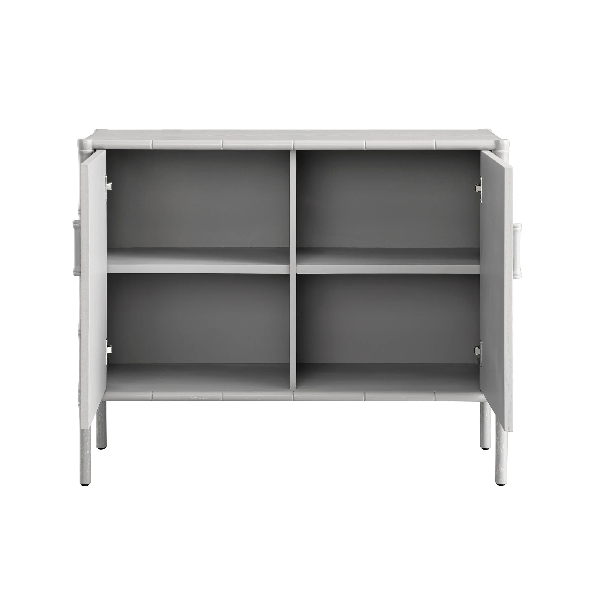 Elstowe Faux Bamboo Small Sideboard, Warm Grey - Image 10