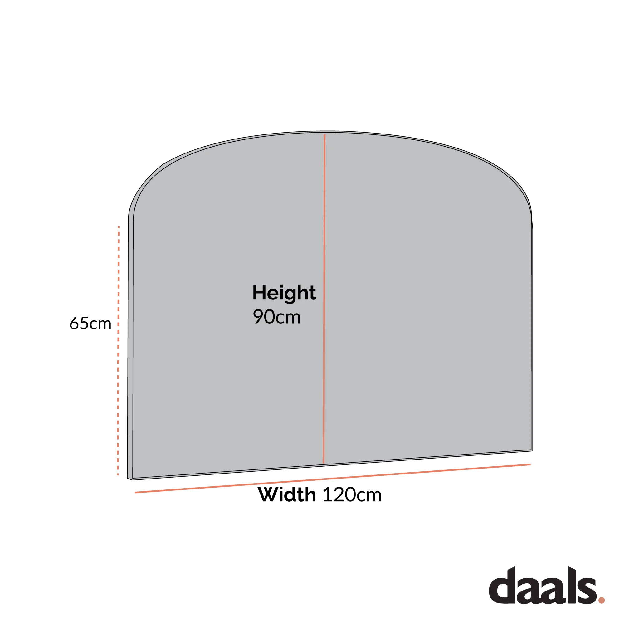 Emmy Black Arch Metal Frame Overmantle Mirror 90 x 120 cm - Image 5