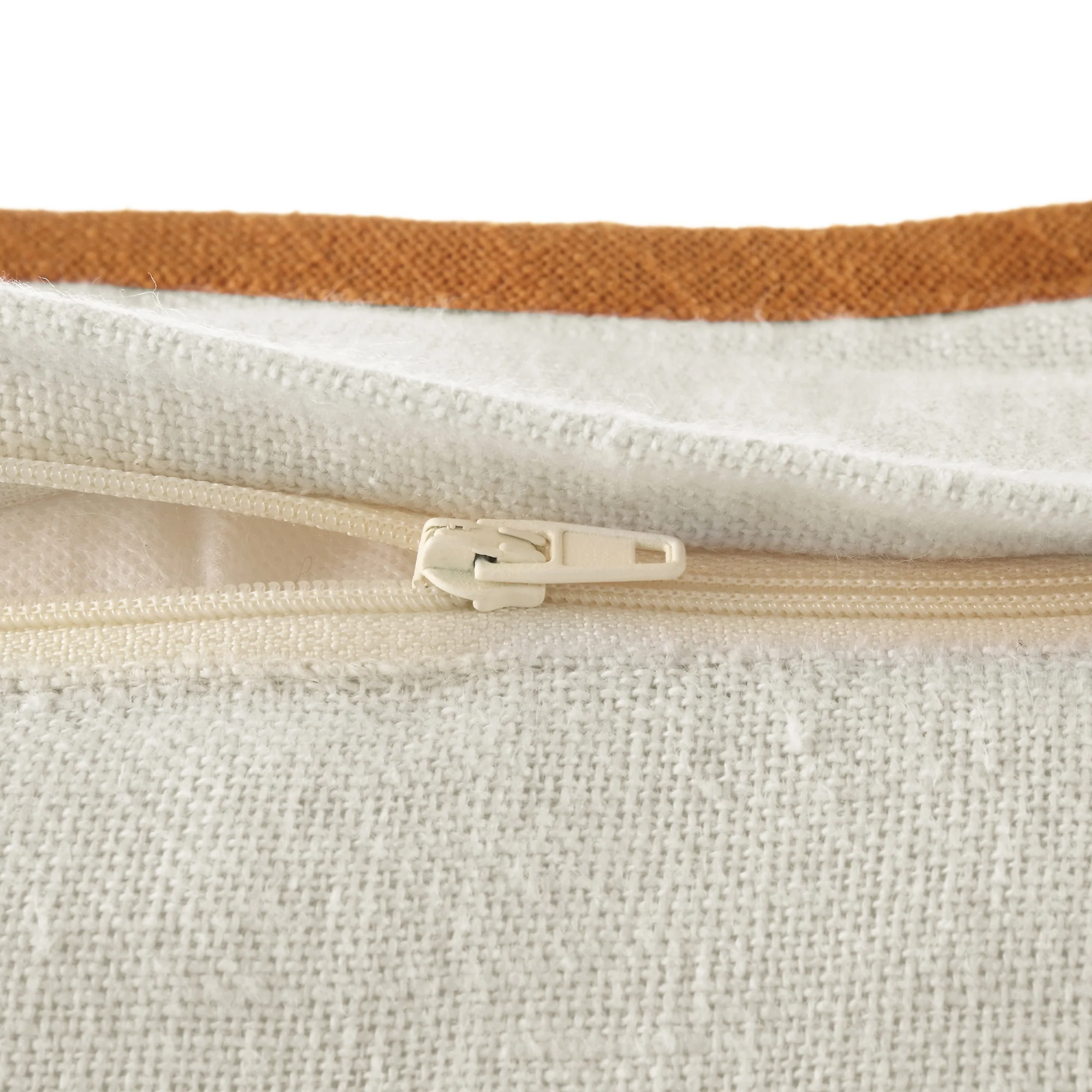 Evie Linen Butterscotch Scalloped Square Cushion - Image 4