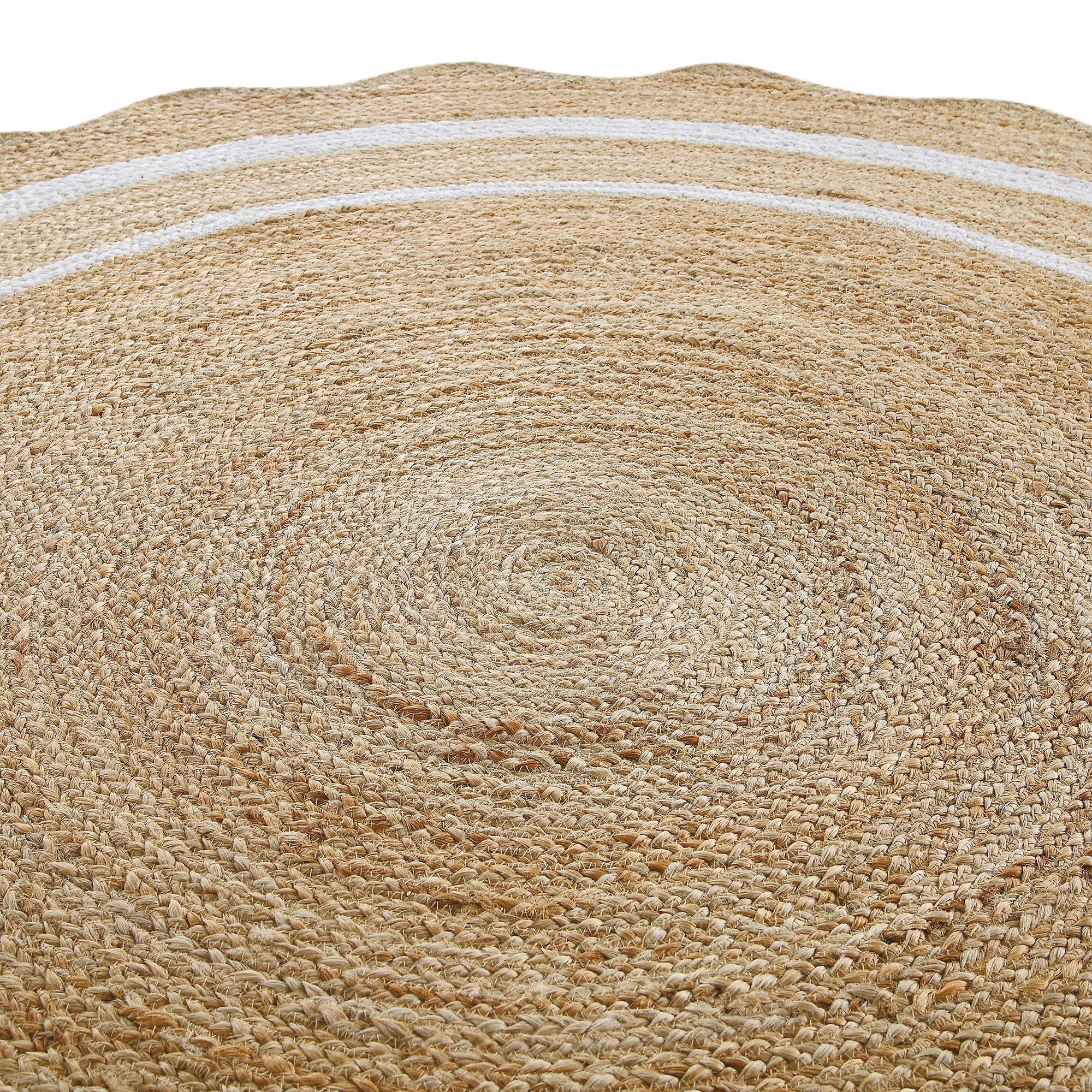 Evie Hand Braided Jute Scallop Round Rug - Image 7