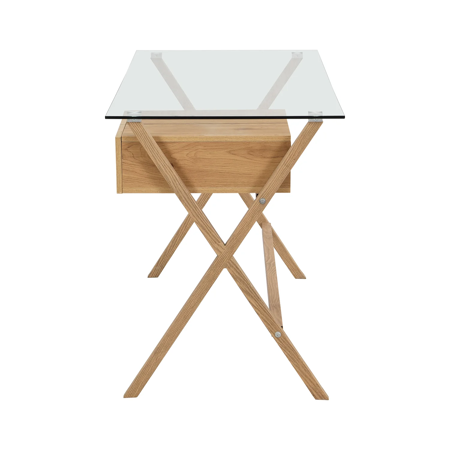 Exton 1-Drawer Glass Desk - Image 7