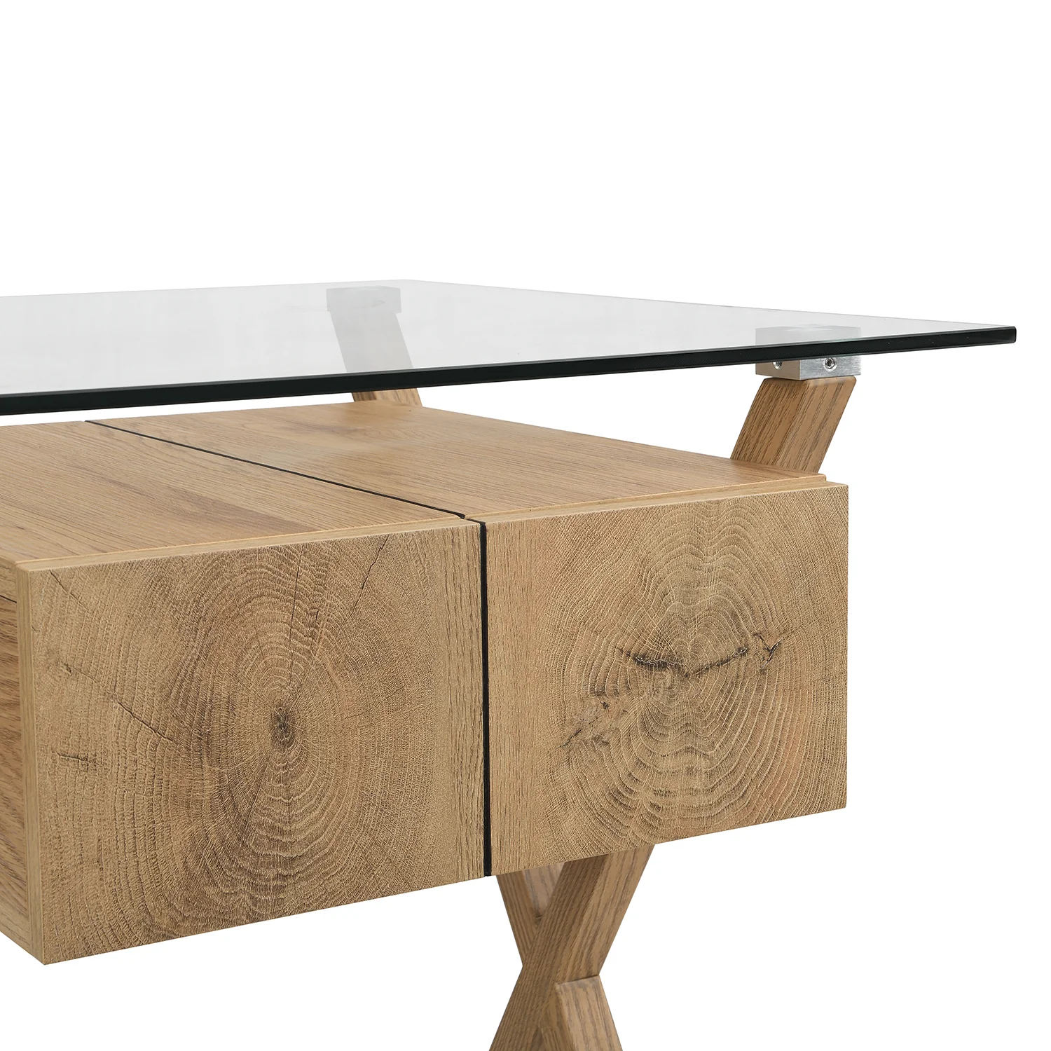 Exton 1-Drawer Glass Desk - Image 8