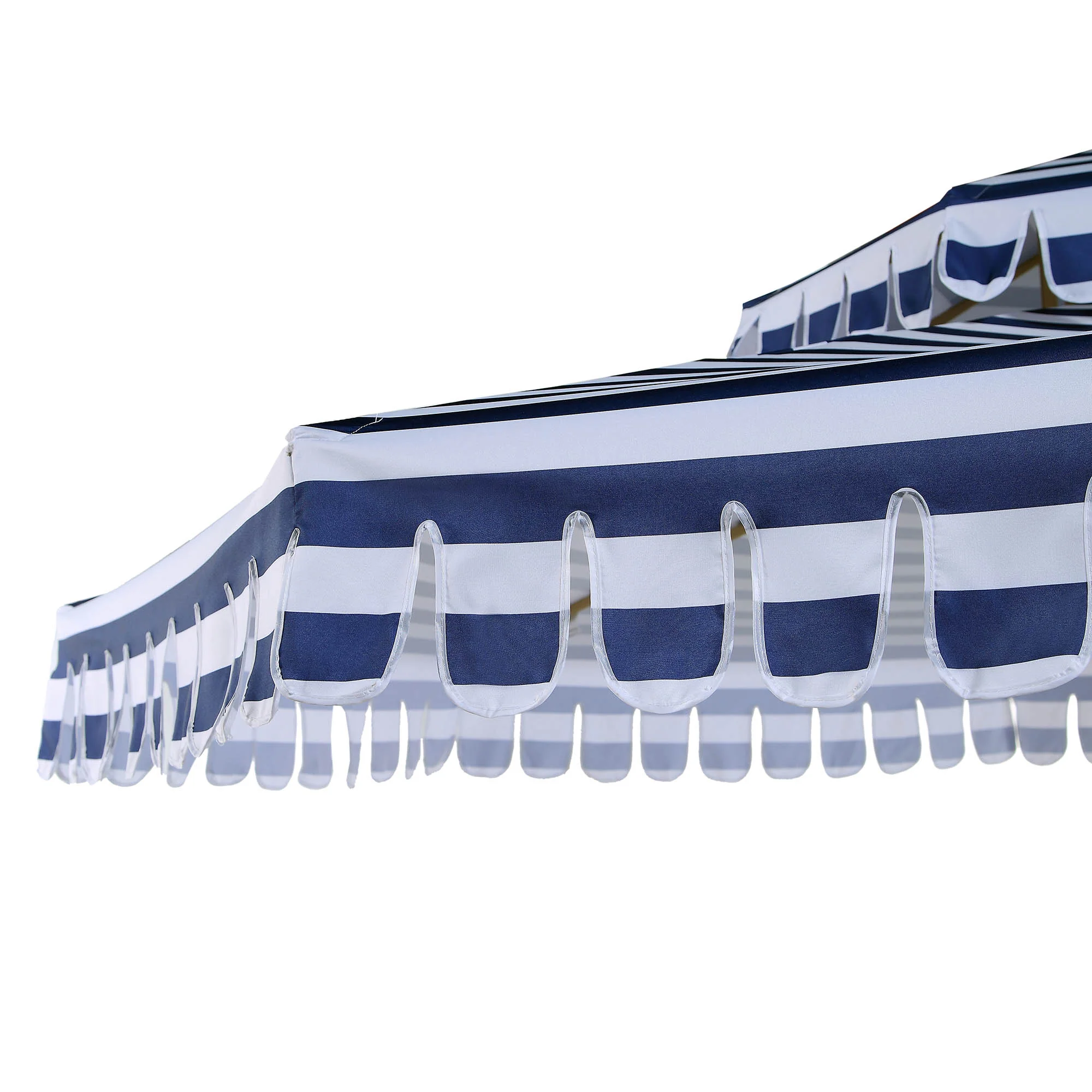 Fabienne Blue and White Striped 3M Double Top Crank and Tilt Parasol - Image 10