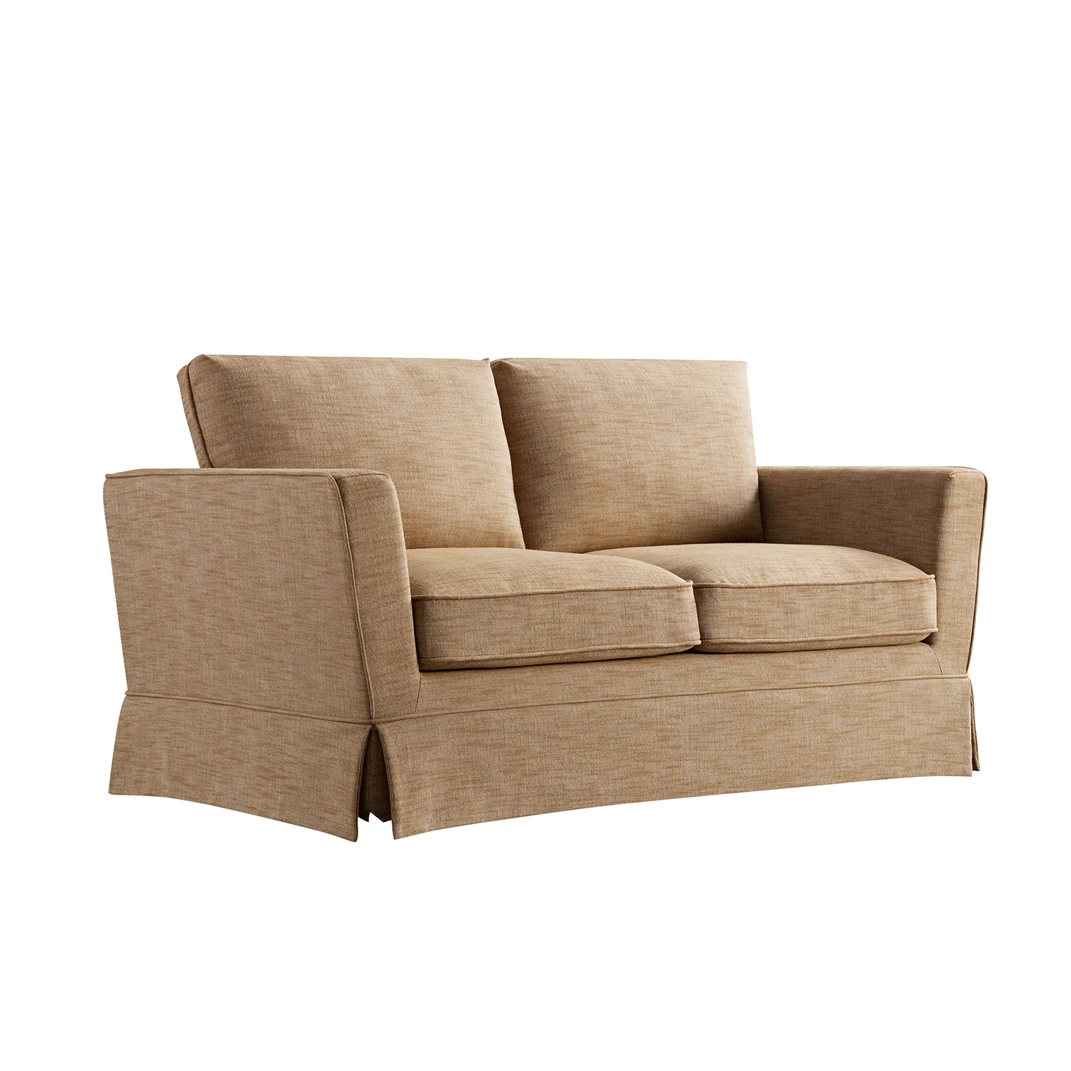 Fitz Skirted 2-Seater Sofa, Apricot Linen Blend - Image 9