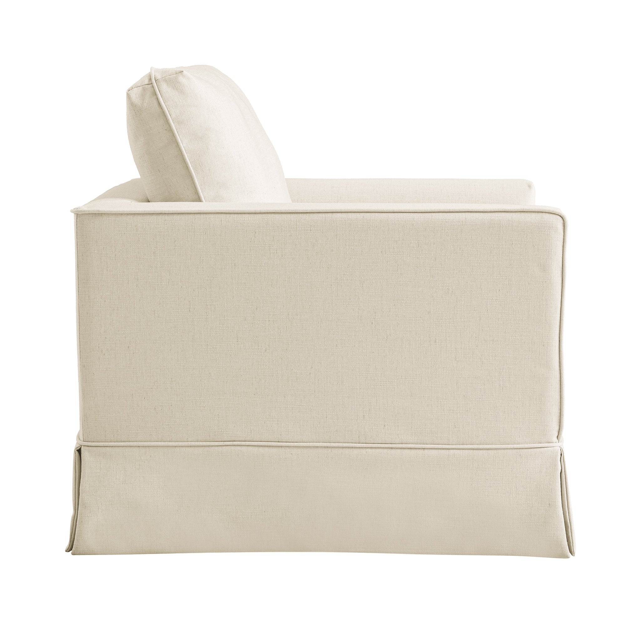 Fitz Skirted Armchair, Oatmeal Linen Blend - Image 10