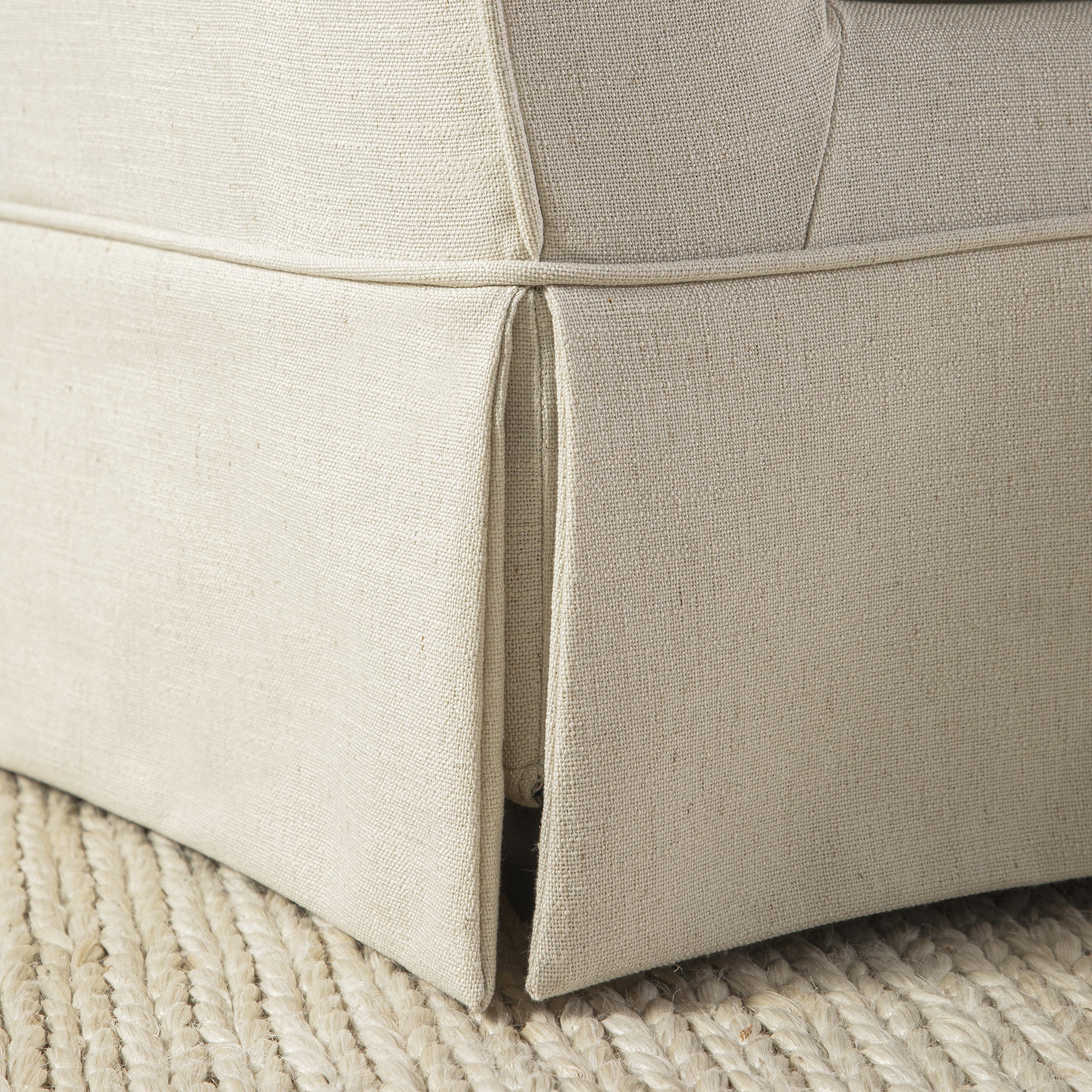 Fitz Skirted Armchair, Oatmeal Linen Blend - Image 5