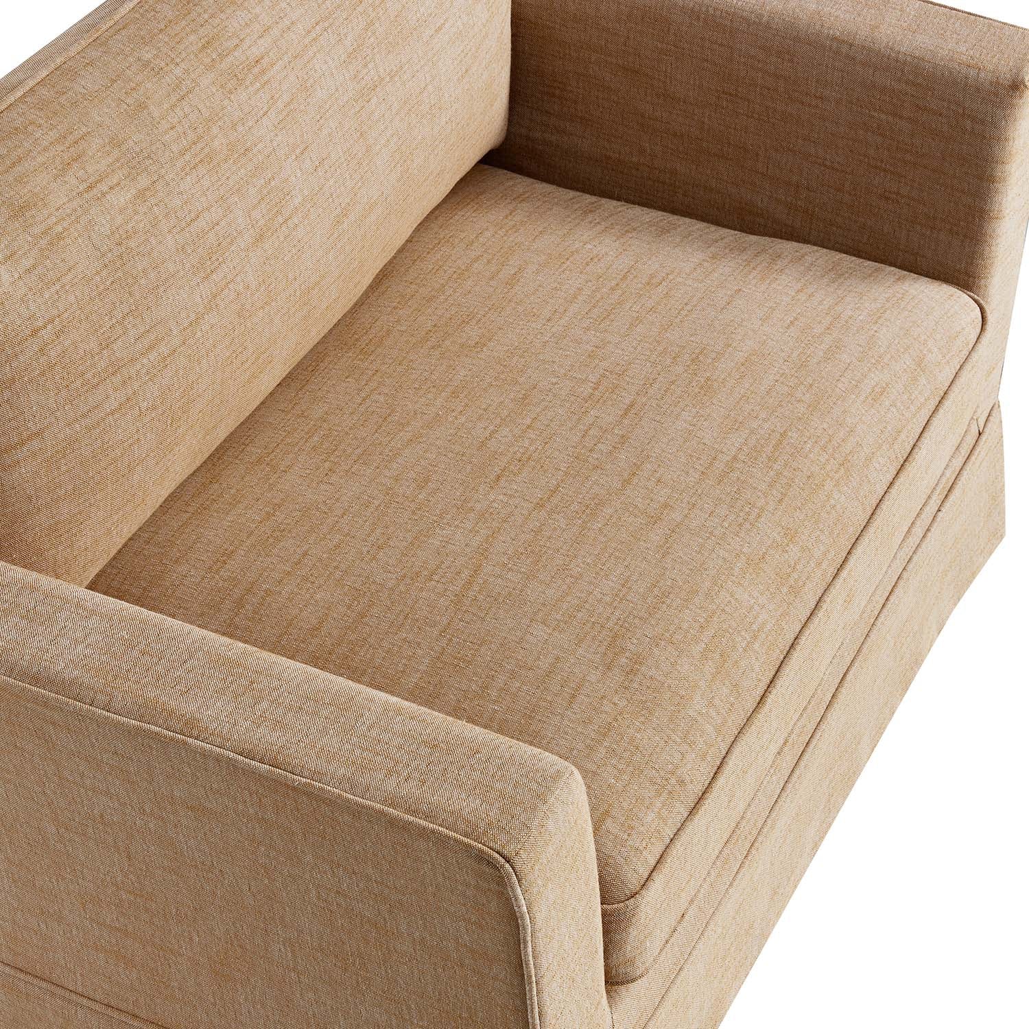 Fitz Skirted Loveseat, Apricot Linen Blend - Image 13