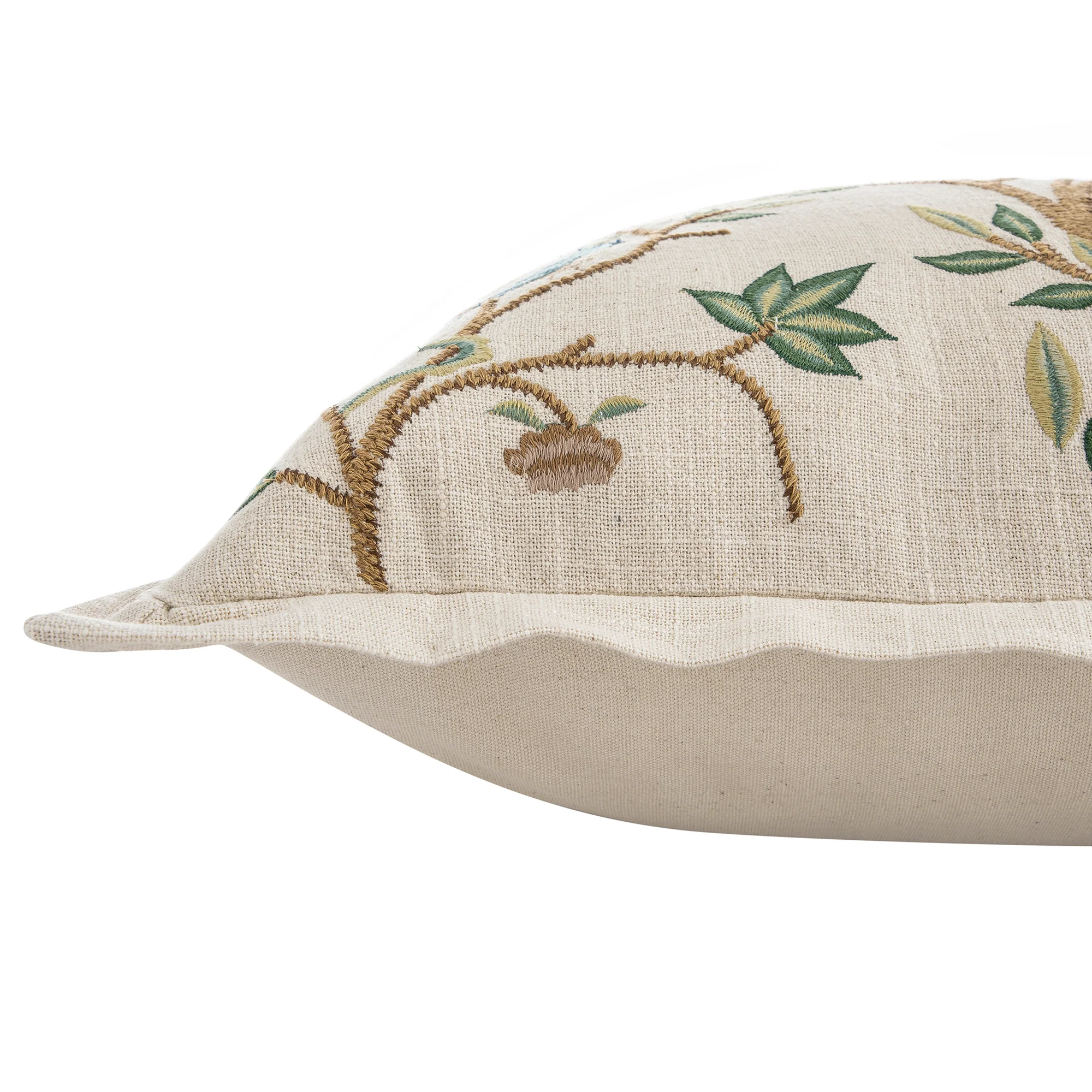 Flora & Fauna Hand Embroidered Tree Of Life Cushion - Image 10