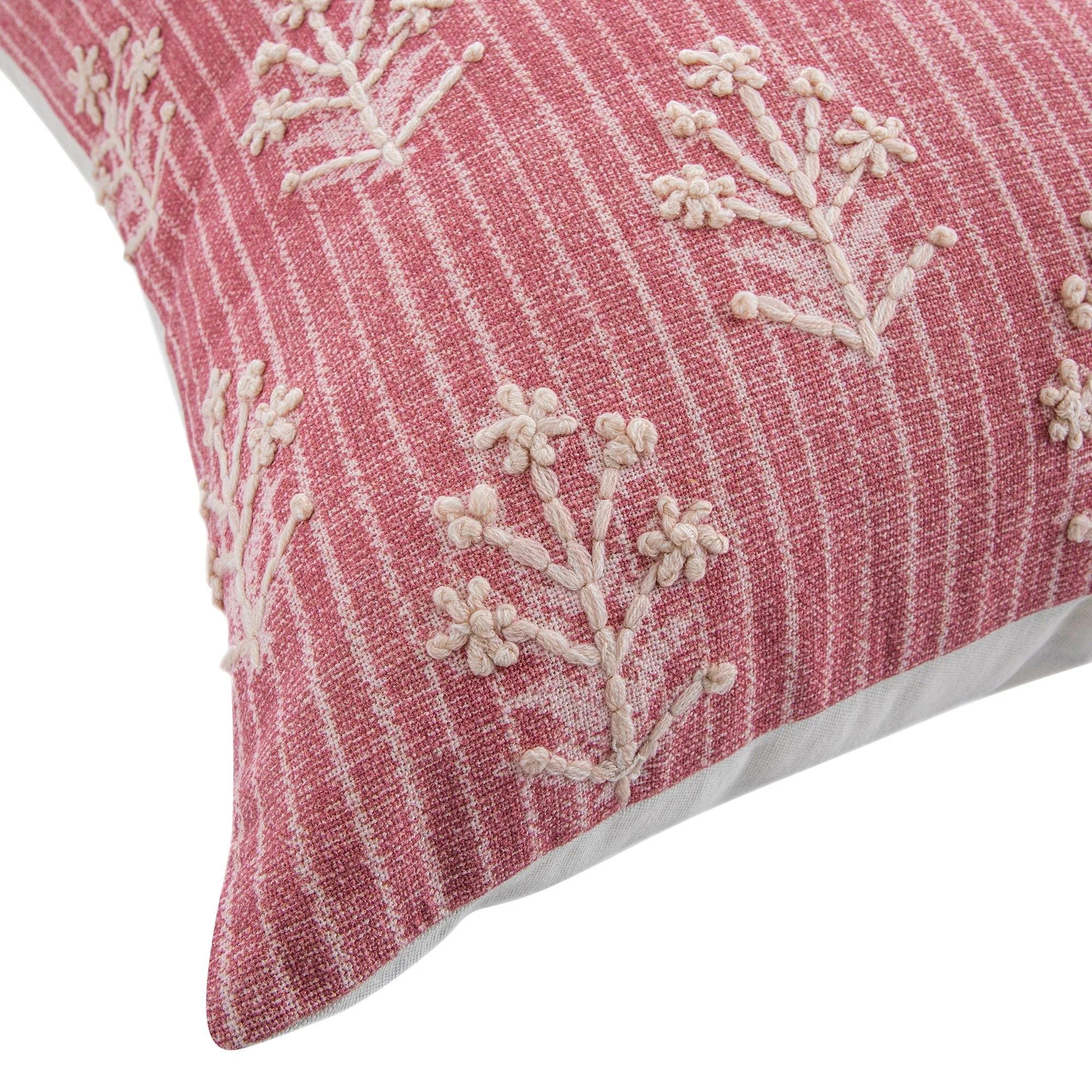 Florence Posies Printed & Embroidered Cushion - Image 2