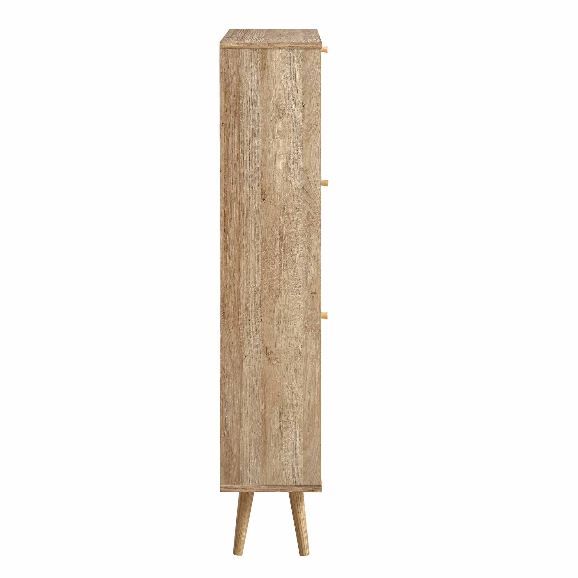 Frances Rattan 3 Tier Shoe Storage Cabinet, Natural - Image 7