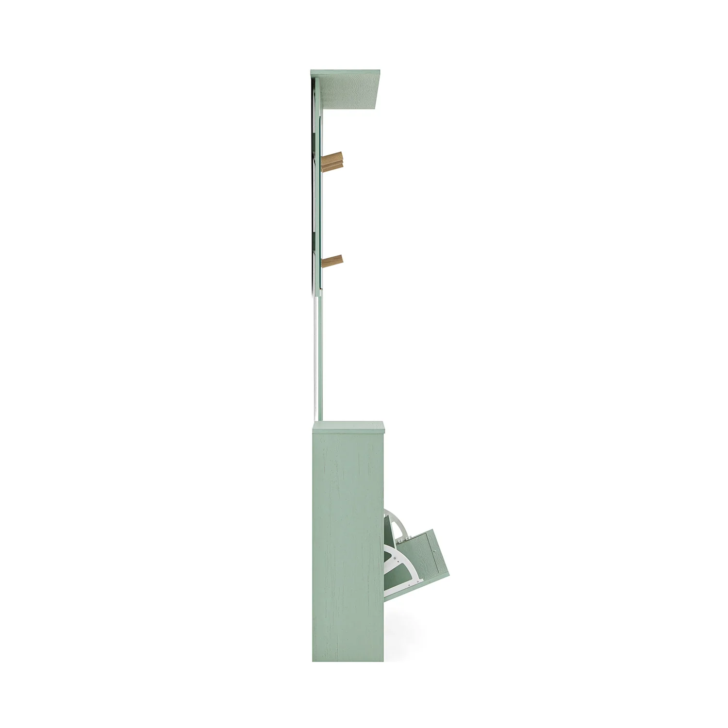 Frances Rattan Hallway Unit with Mirror, Mint - Image 6