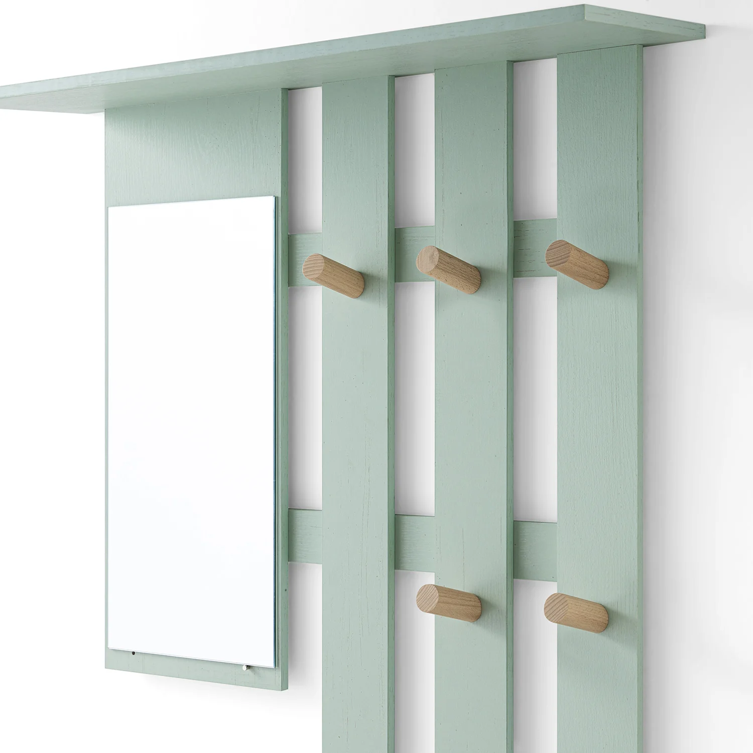 Frances Rattan Hallway Unit with Mirror, Mint - Image 7