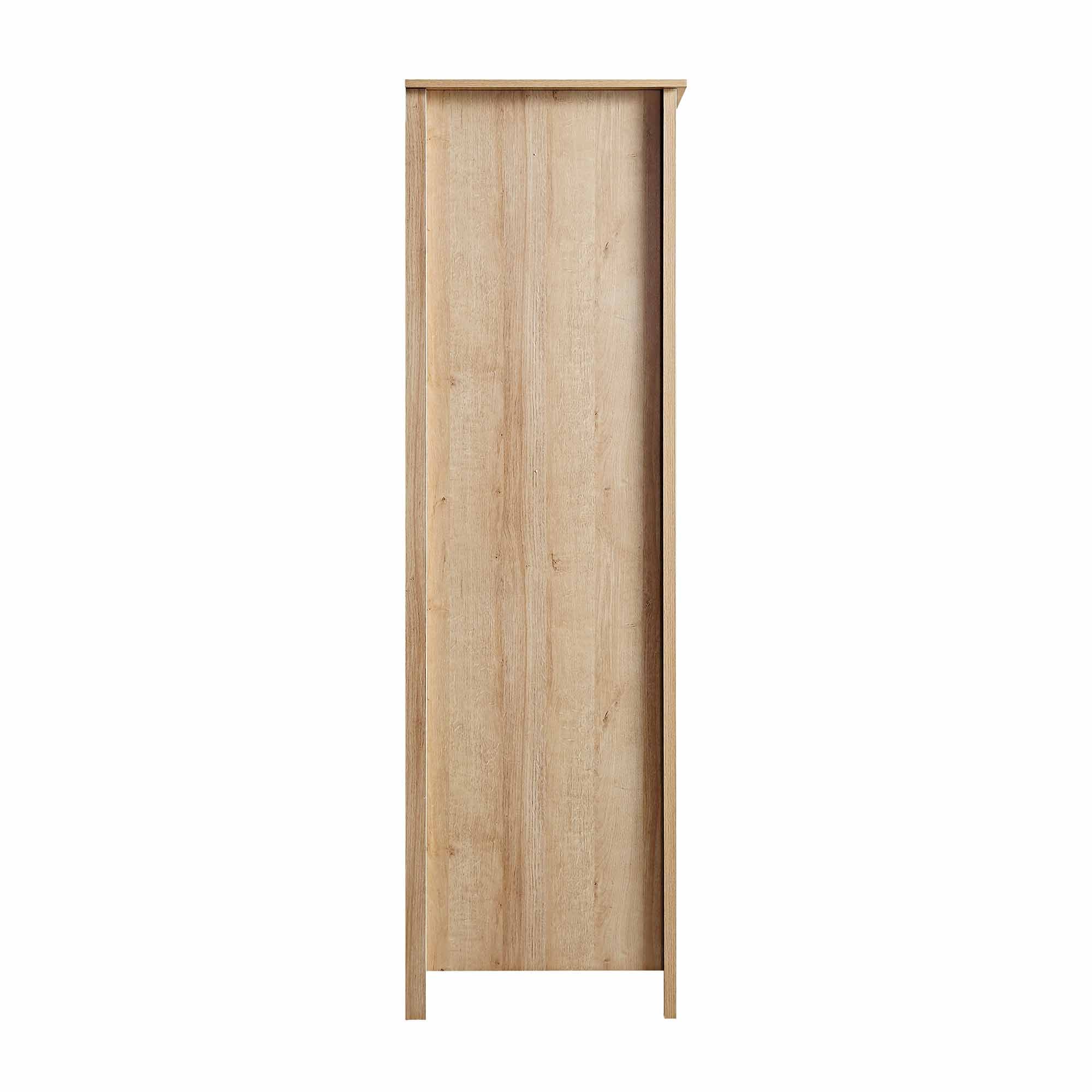 Frances Rattan Triple Wardrobe with 2 Drawers, Natural - Image 8