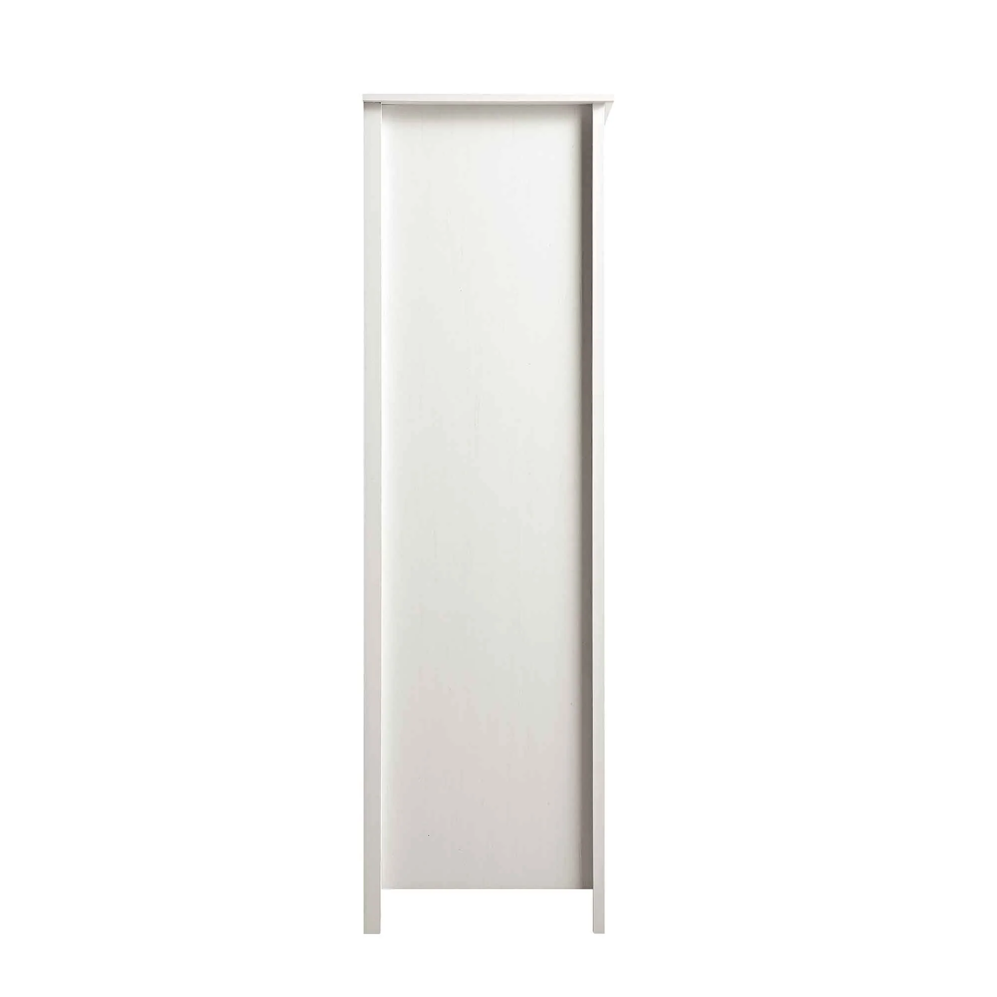 Frances Rattan Triple Wardrobe with 2 Drawers, White - Image 9