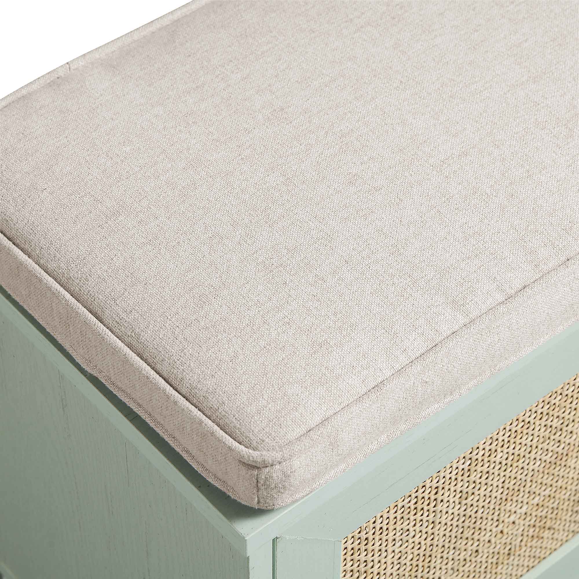 Frances Woven Hallway Unit with Cushion, Mint - Image 12