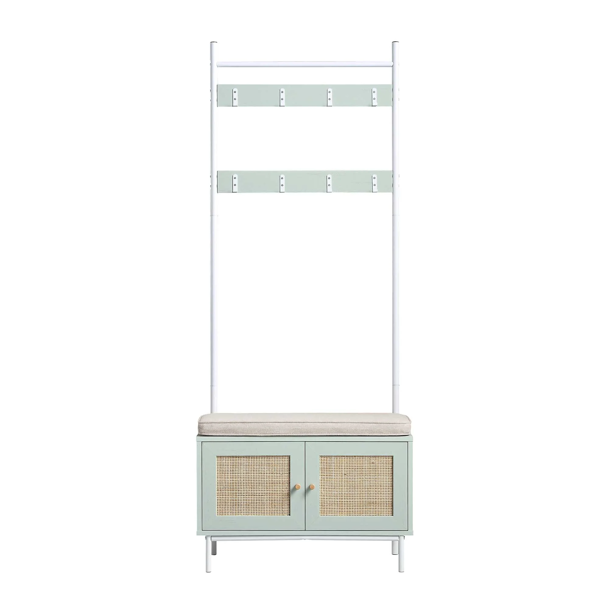 Frances Woven Hallway Unit with Cushion, Mint - Image 4