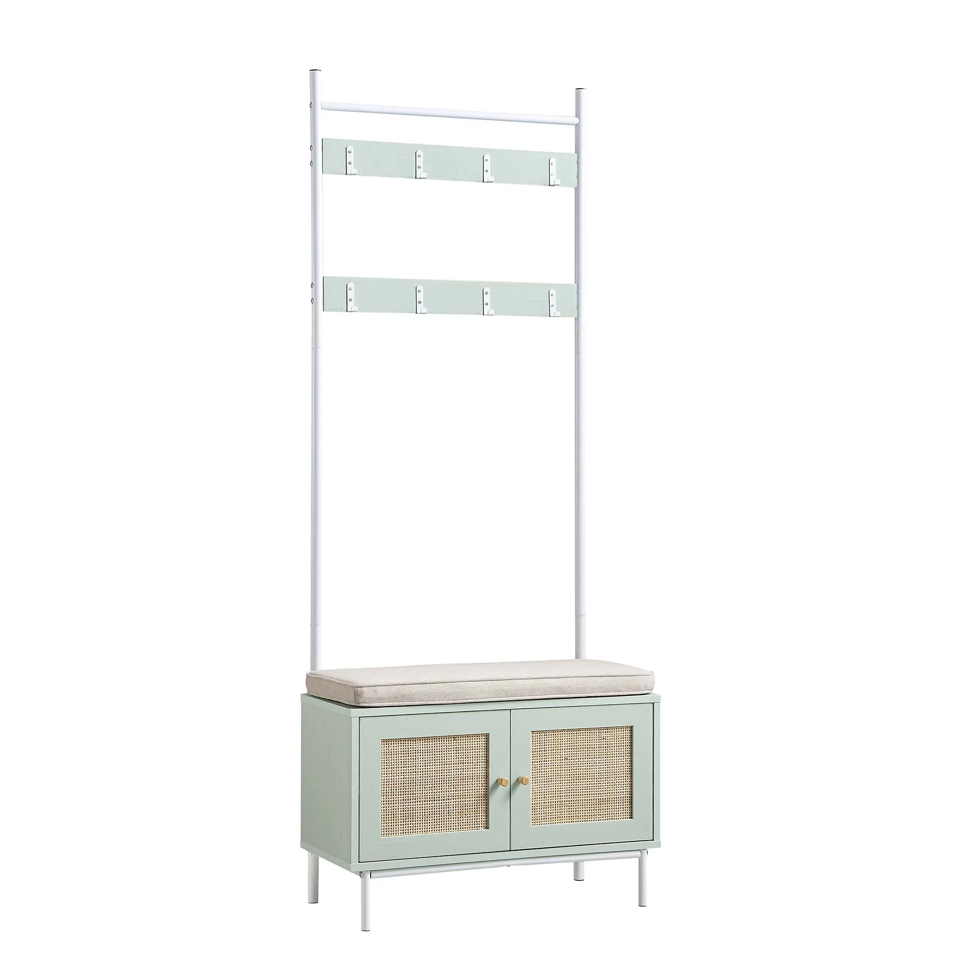 Frances Woven Hallway Unit with Cushion, Mint - Image 5