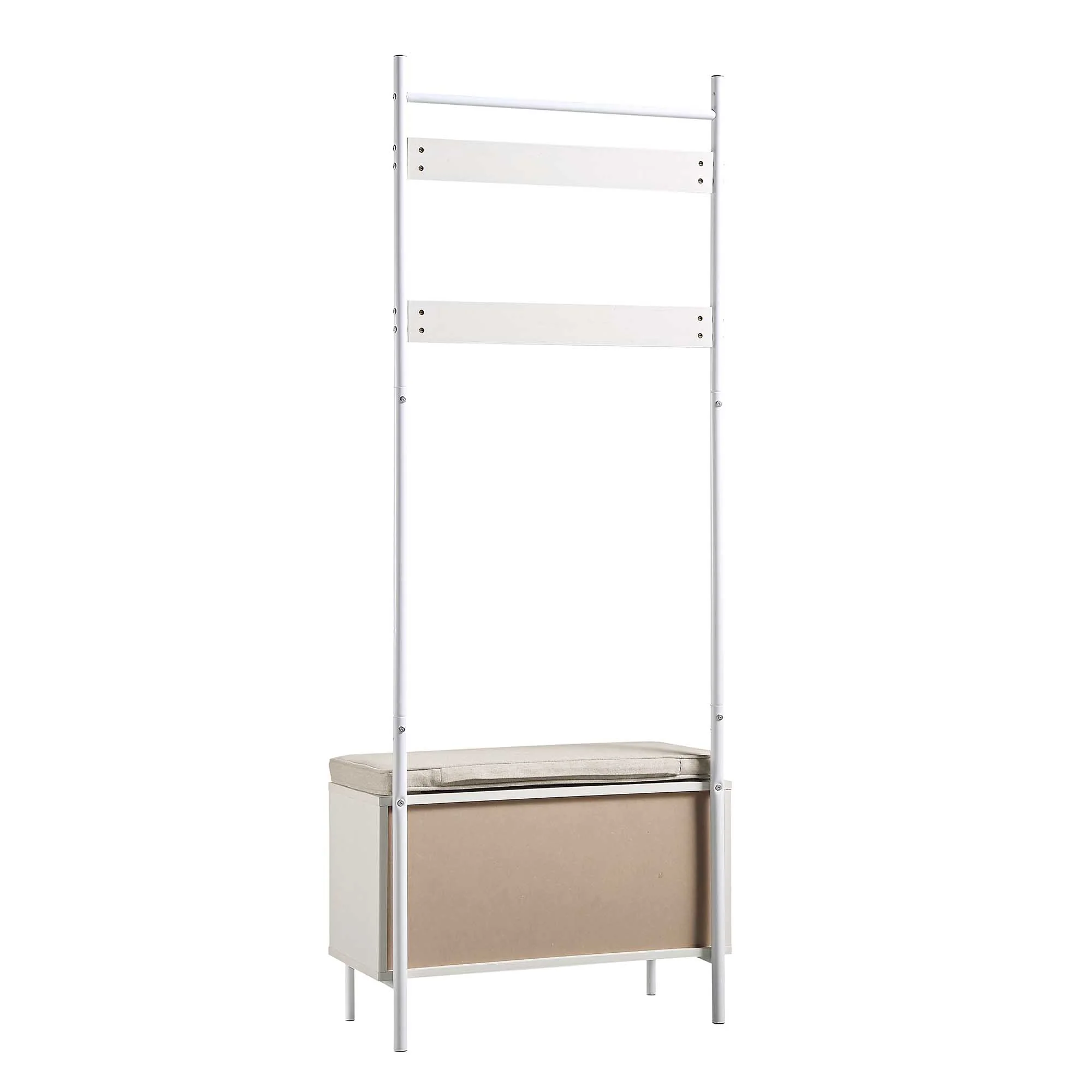 Frances Woven Hallway Unit with Cushion, White - Image 9
